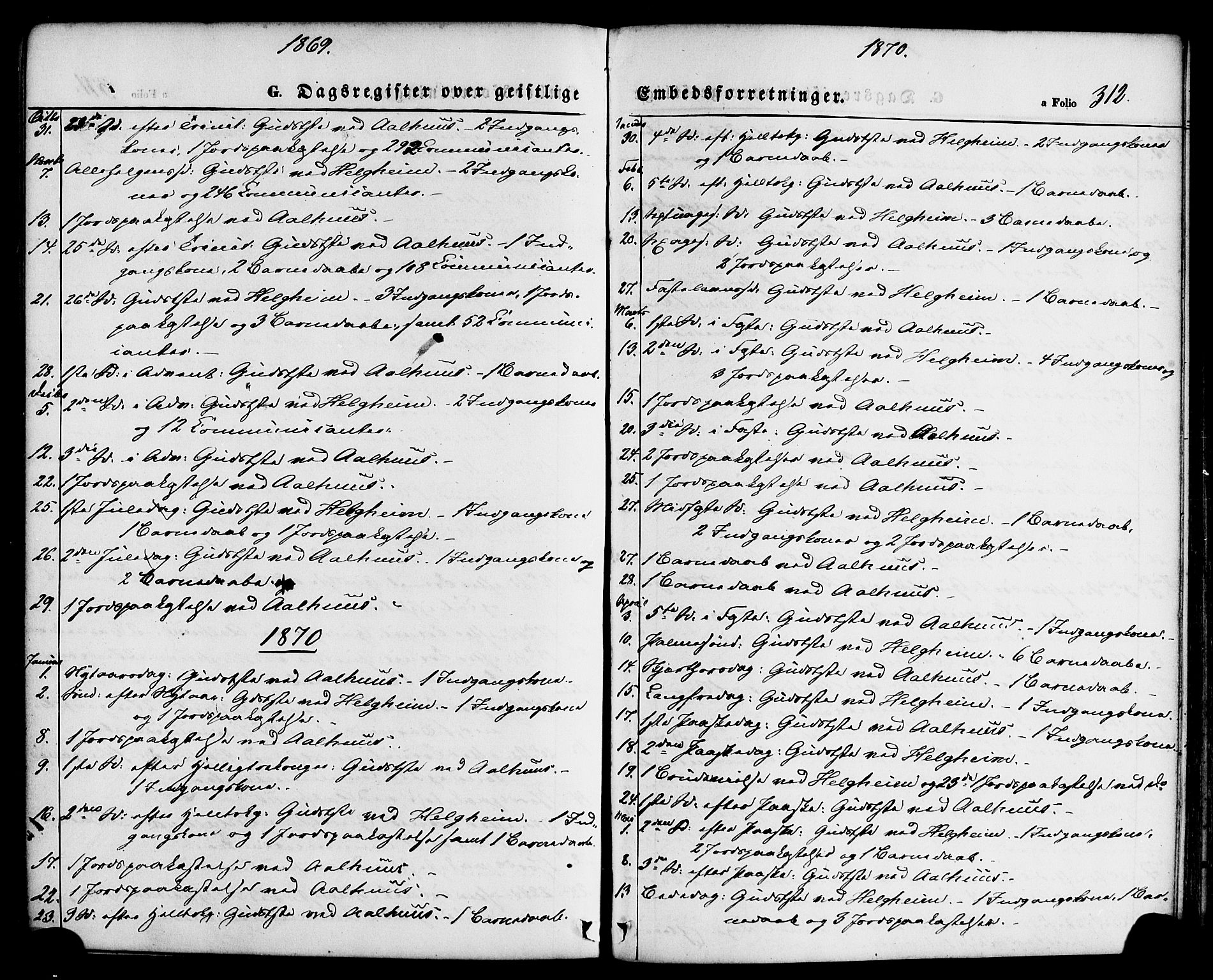 Jølster sokneprestembete, SAB/A-80701/H/Haa/Haaa/L0011: Parish register (official) no. A 11, 1866-1881, p. 312