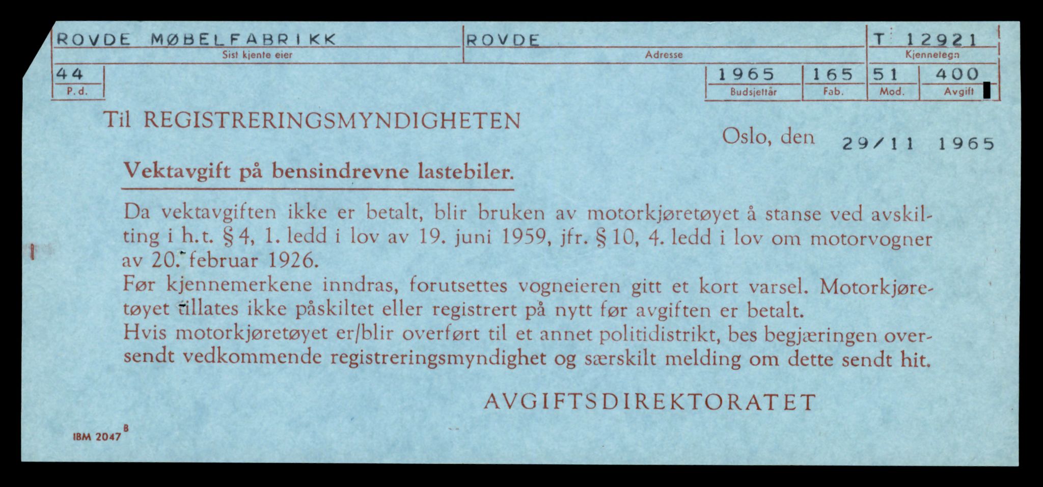 Møre og Romsdal vegkontor - Ålesund trafikkstasjon, AV/SAT-A-4099/F/Fe/L0036: Registreringskort for kjøretøy T 12831 - T 13030, 1927-1998, p. 1435