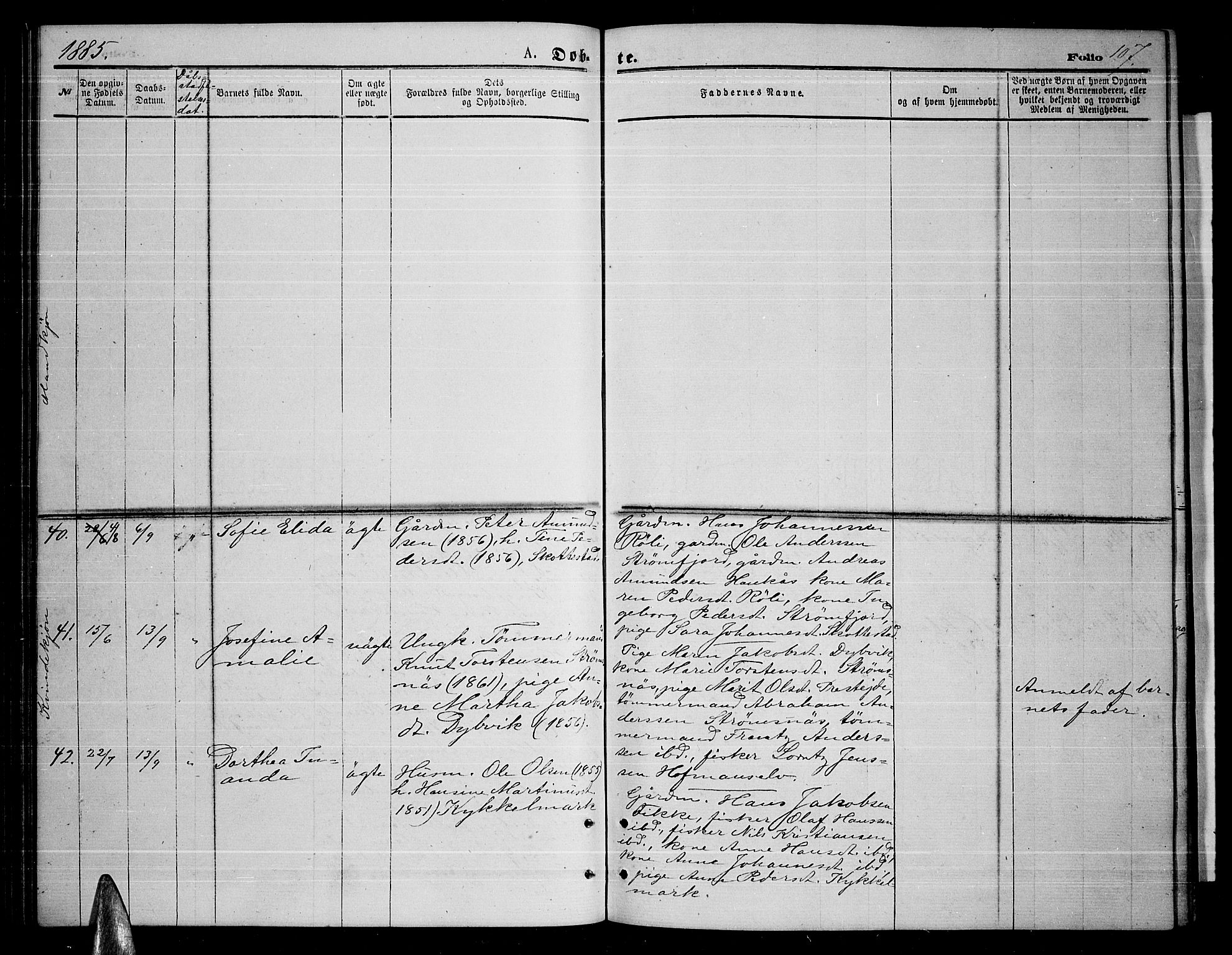 Ministerialprotokoller, klokkerbøker og fødselsregistre - Nordland, AV/SAT-A-1459/859/L0858: Parish register (copy) no. 859C04, 1873-1886, p. 107