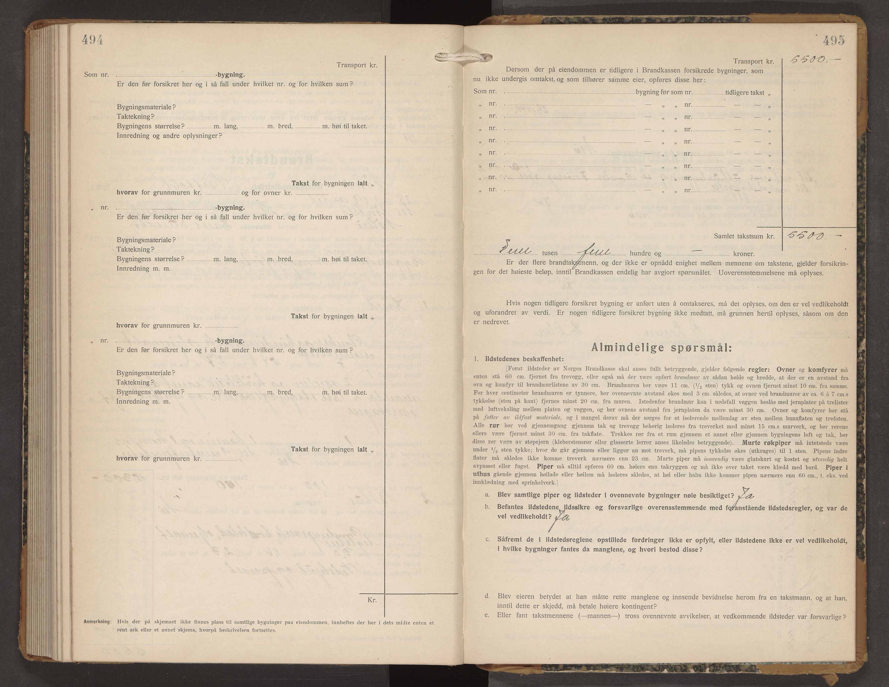 Nøtterøy lensmannskontor, AV/SAKO-A-540/Y/Yg/Ygb/L0007: Skjematakstprotokoll, 1927-1928, p. 494-495