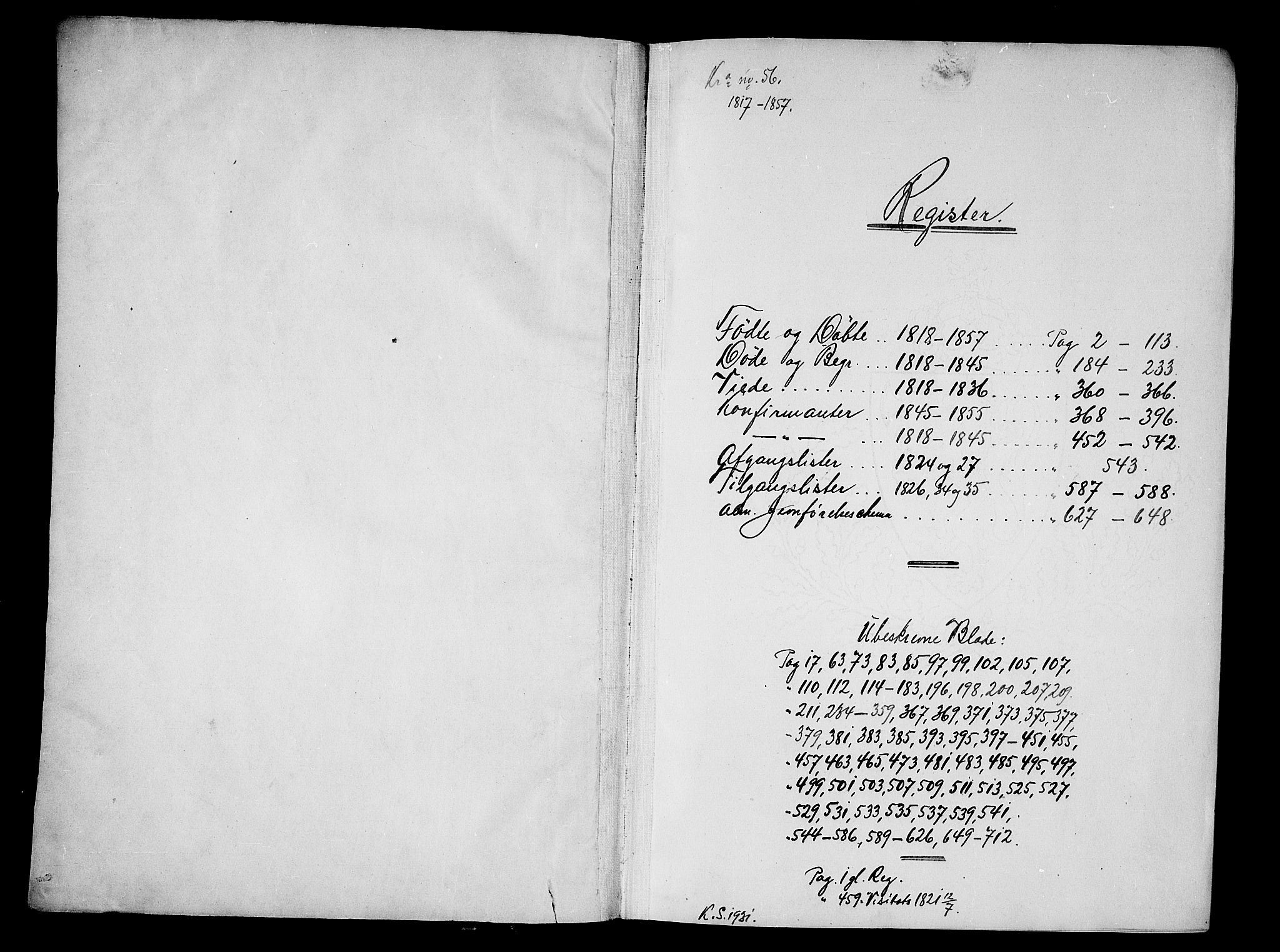 Kristiania tukthusprest Kirkebøker, AV/SAO-A-10881/G/Ga/L0001: Parish register (copy) no. 1, 1818-1857