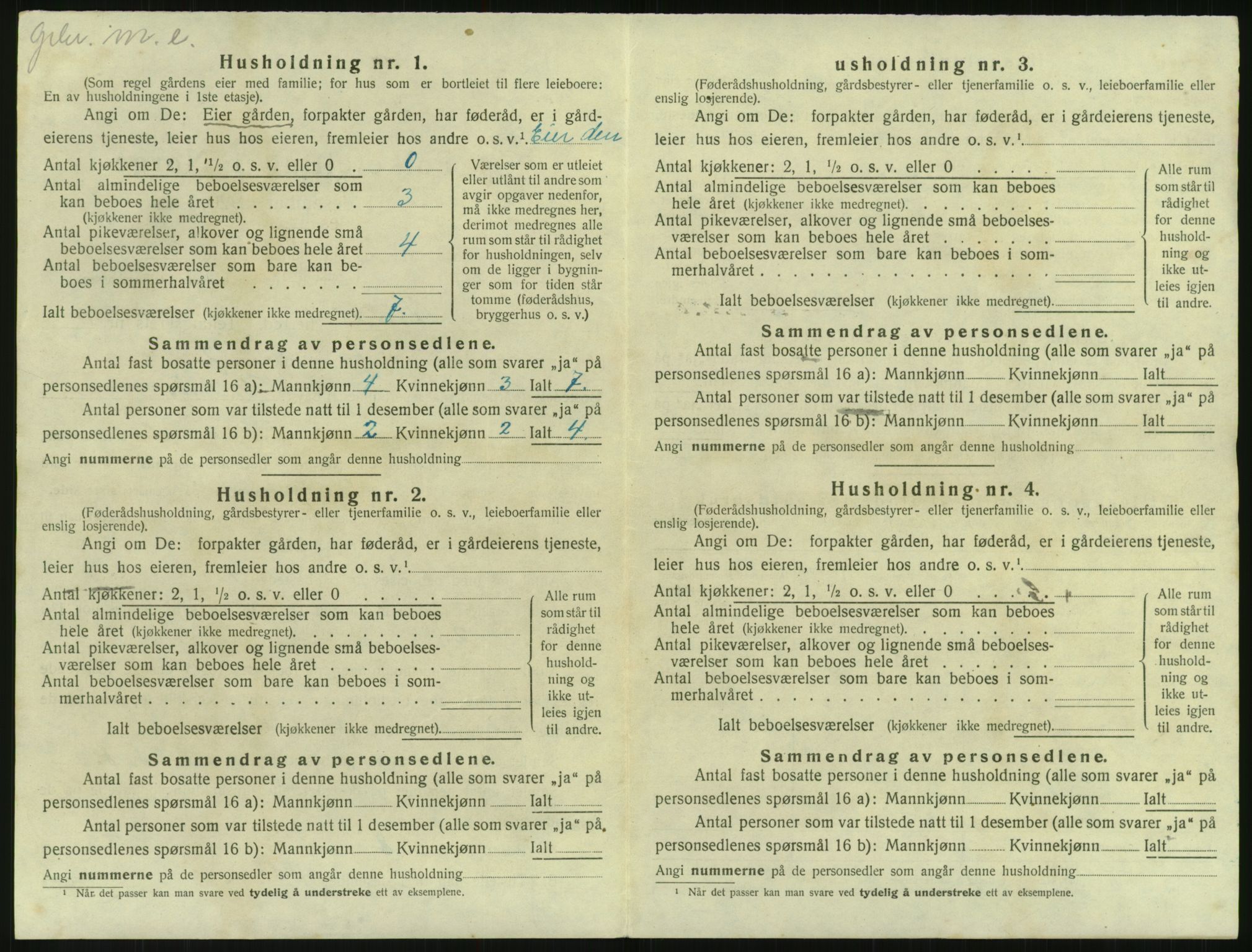 SAK, 1920 census for Åmli, 1920, p. 648