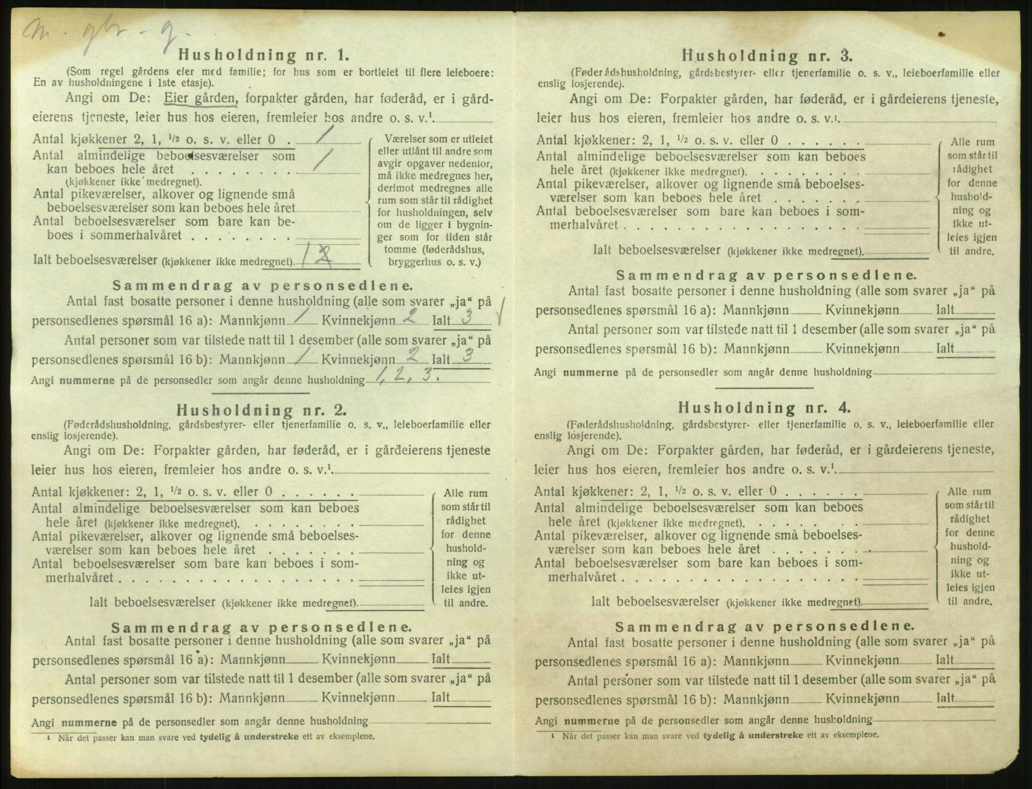 SAH, 1920 census for Furnes, 1920, p. 1668