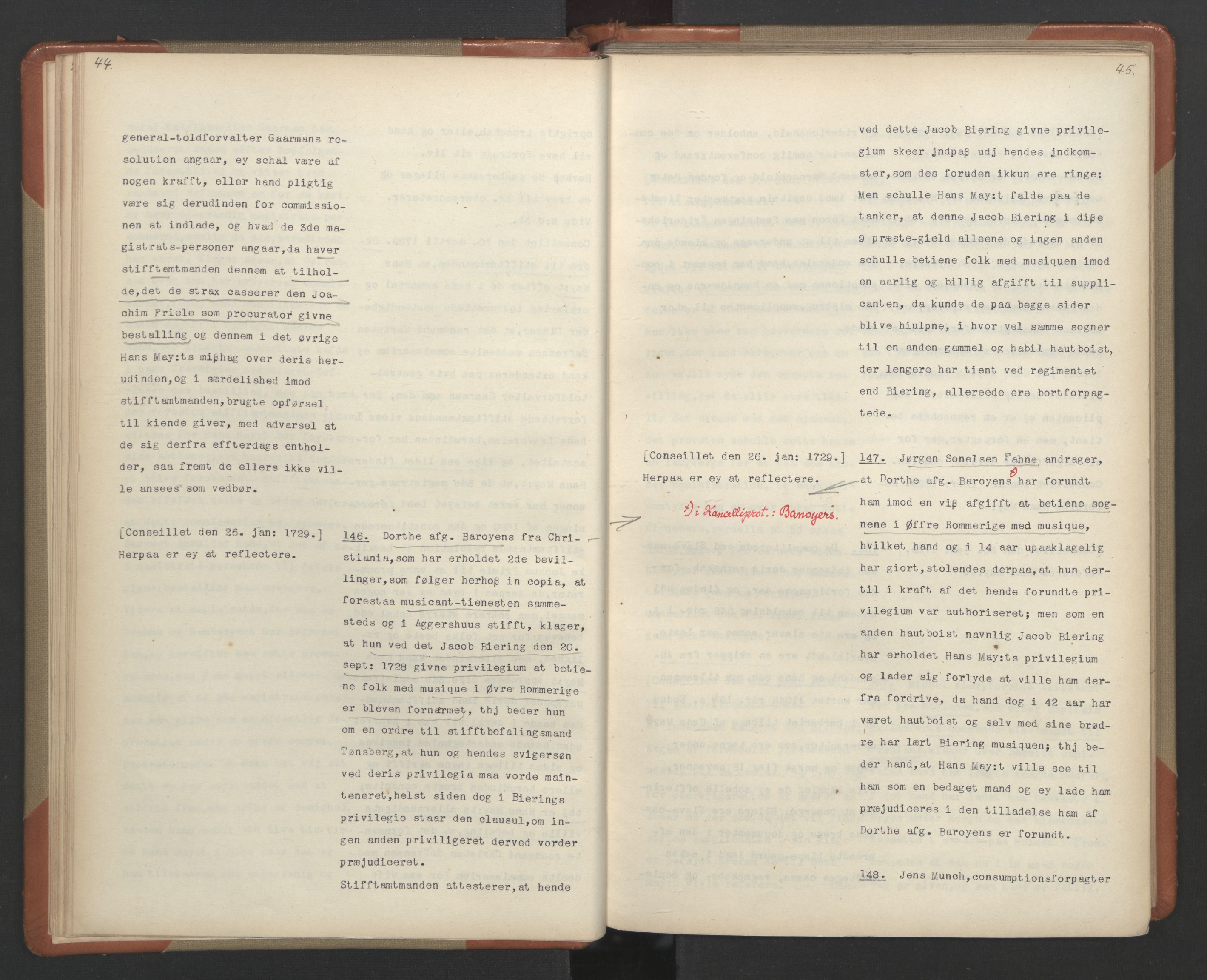 Avskriftsamlingen, AV/RA-EA-4022/F/Fa/L0092: Supplikker, 1729, p. 26