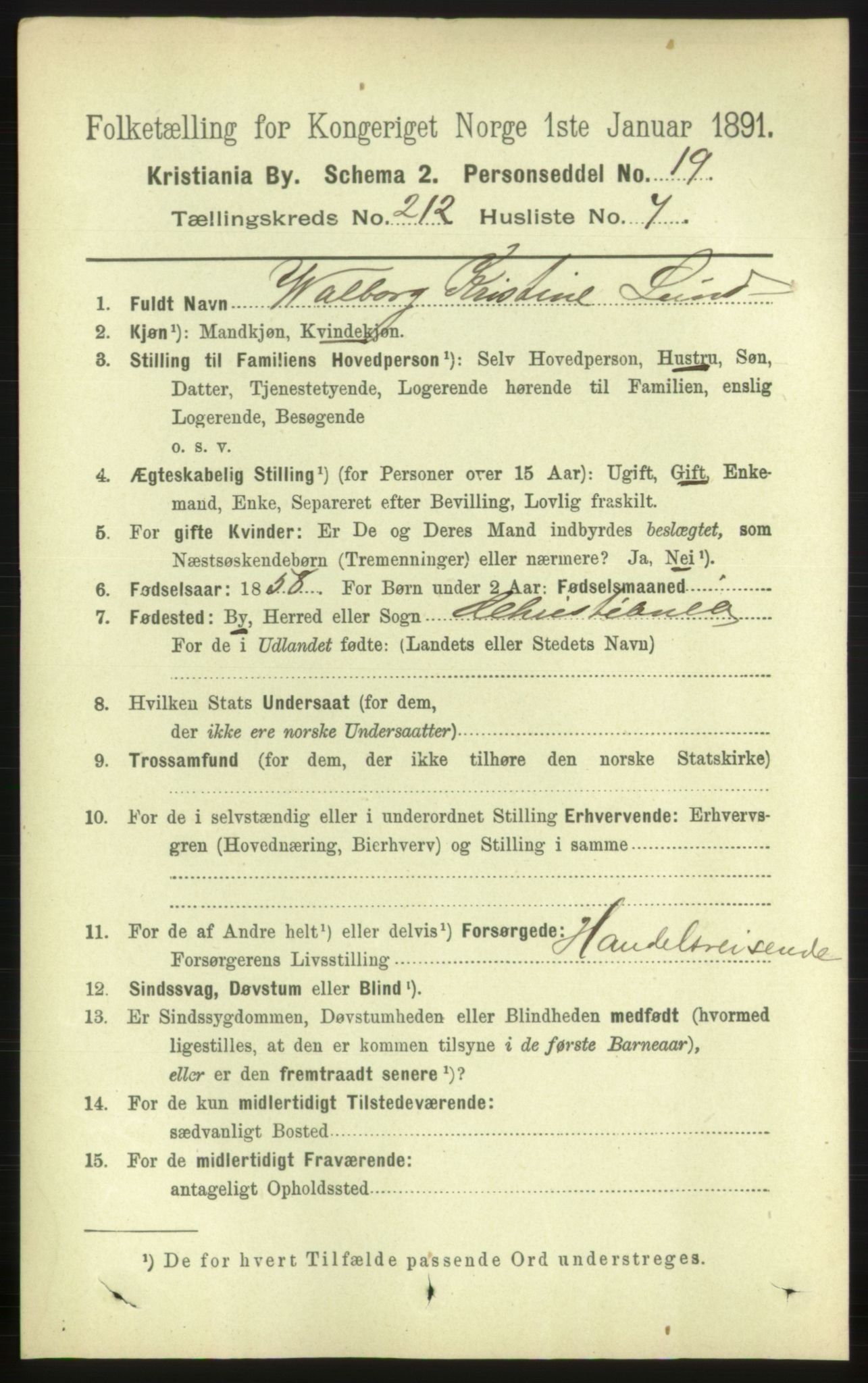 RA, 1891 census for 0301 Kristiania, 1891, p. 126650