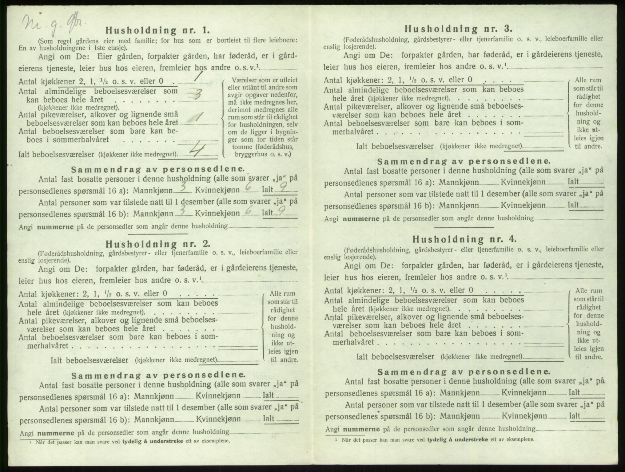 SAB, 1920 census for Vik, 1920, p. 357