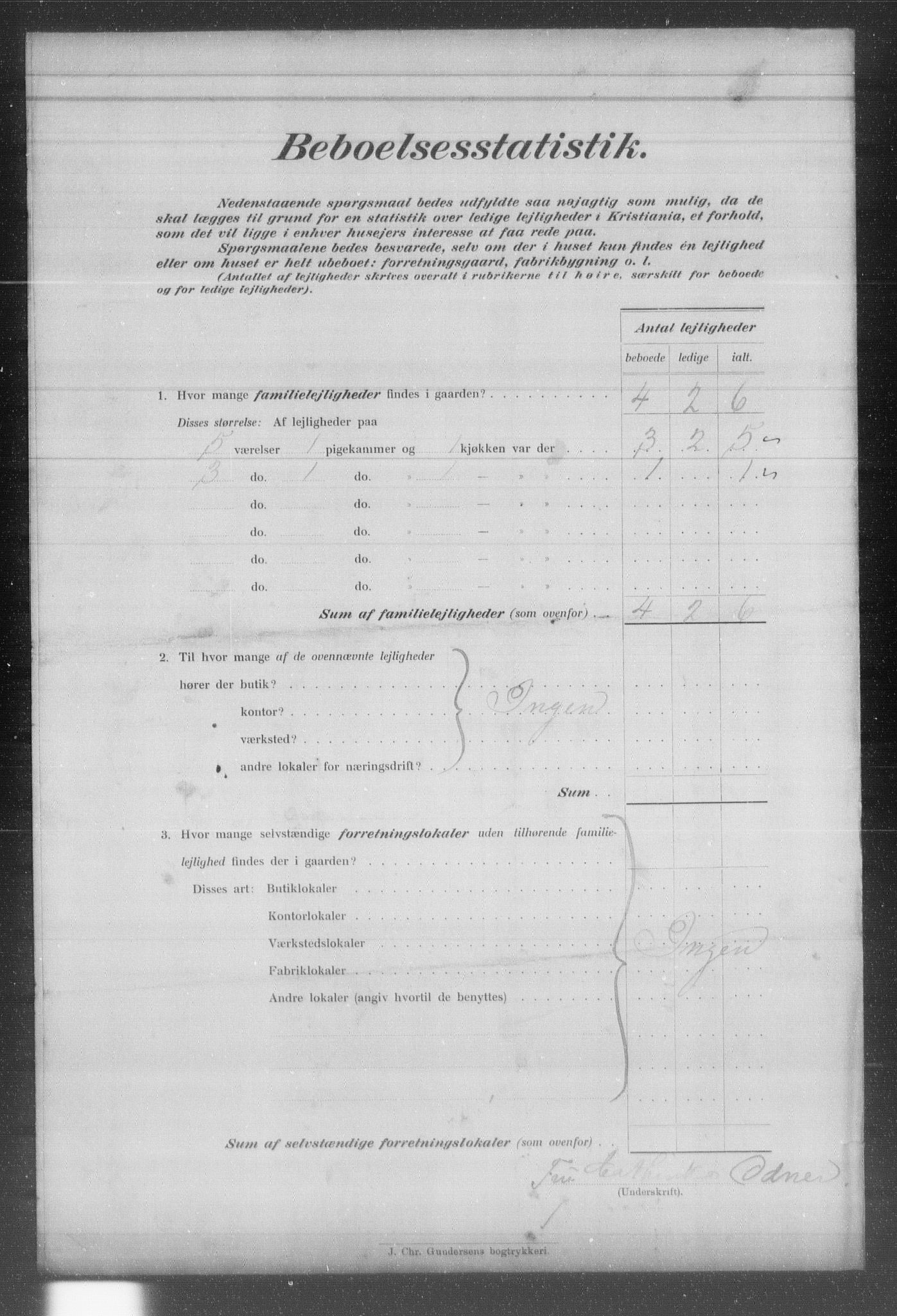 OBA, Municipal Census 1903 for Kristiania, 1903, p. 7037