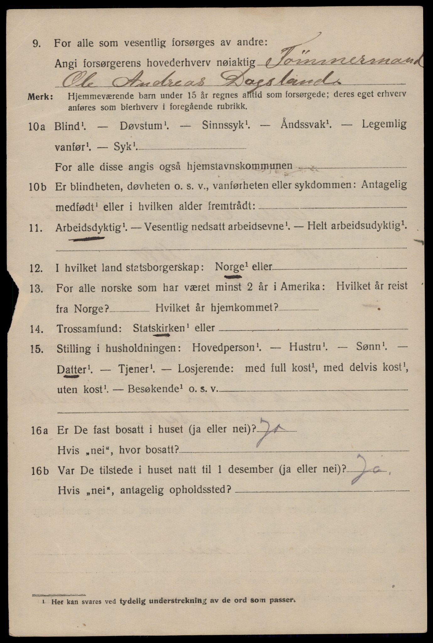 SAST, 1920 census for Haugesund, 1920, p. 37960