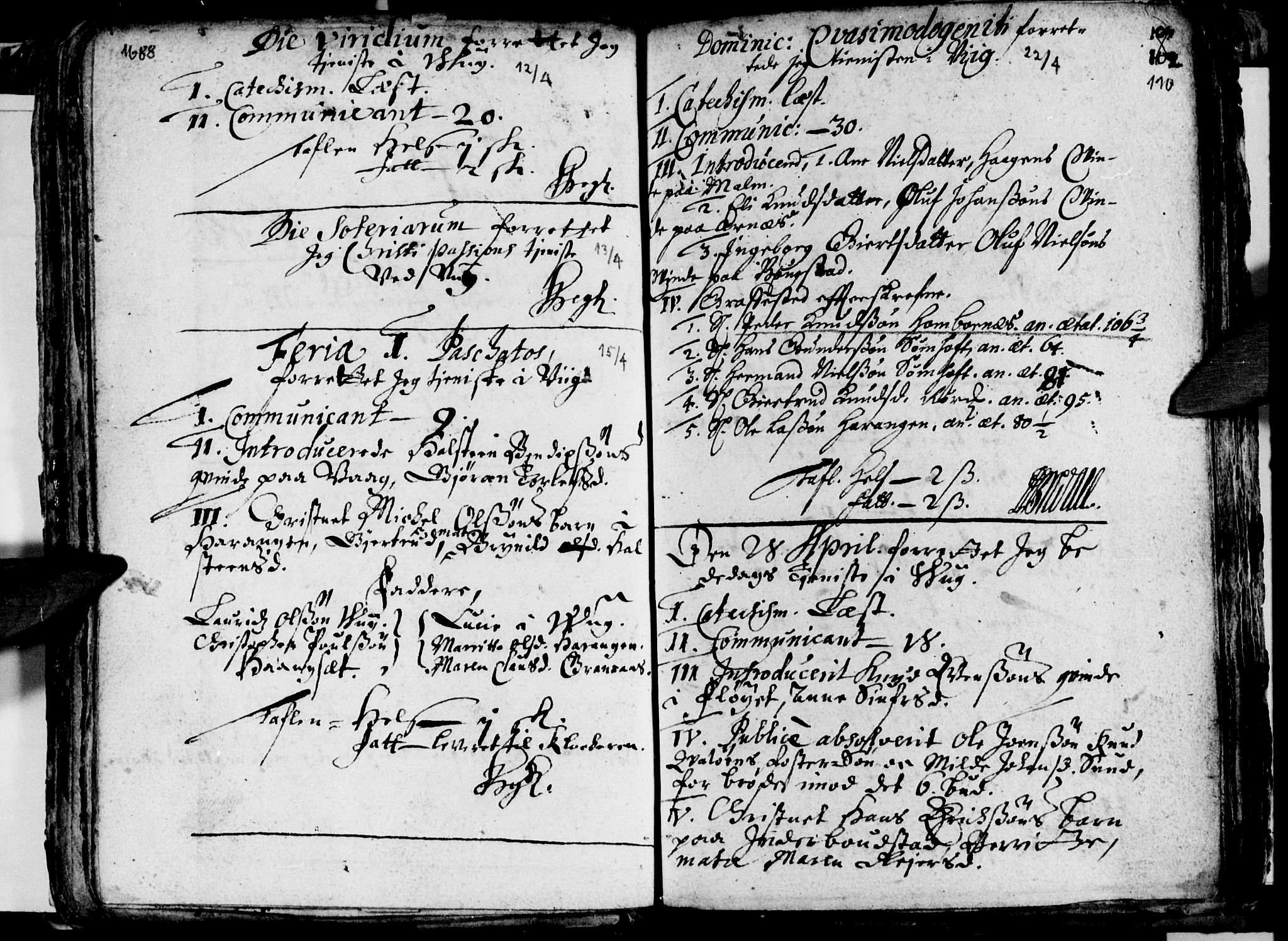 Ministerialprotokoller, klokkerbøker og fødselsregistre - Nordland, AV/SAT-A-1459/812/L0172: Parish register (official) no. 812A01, 1677-1718, p. 110