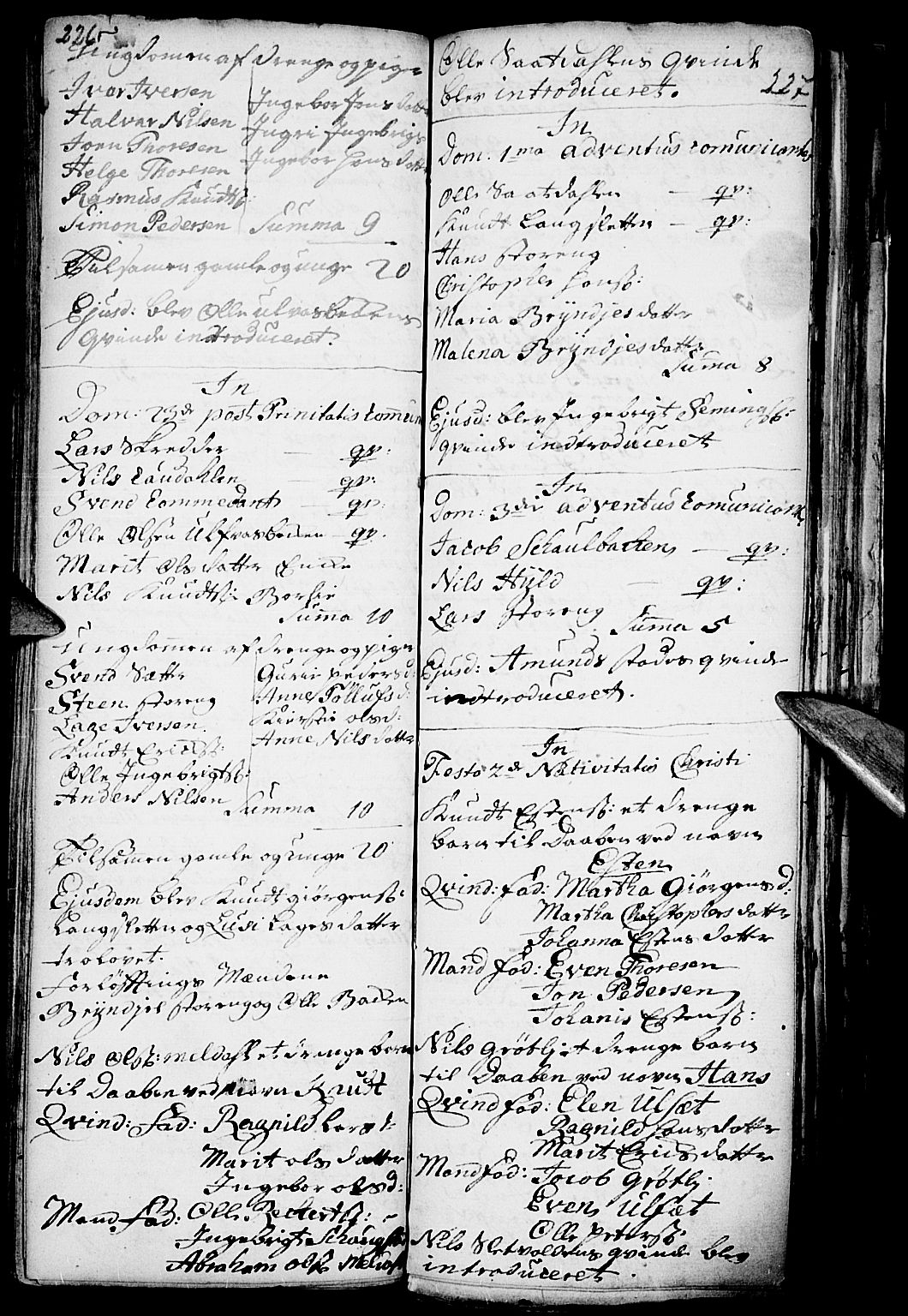 Kvikne prestekontor, SAH/PREST-064/H/Ha/Haa/L0001: Parish register (official) no. 1, 1740-1756, p. 226-227