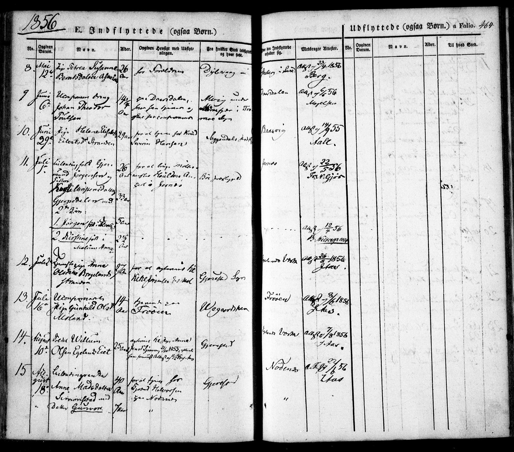 Søndeled sokneprestkontor, SAK/1111-0038/F/Fa/L0002: Parish register (official) no. A 2, 1839-1860, p. 464