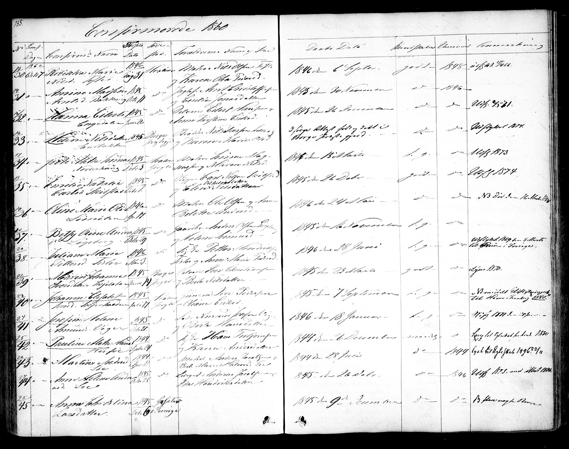 Hvaler prestekontor Kirkebøker, AV/SAO-A-2001/F/Fa/L0006: Parish register (official) no. I 6, 1846-1863, p. 133