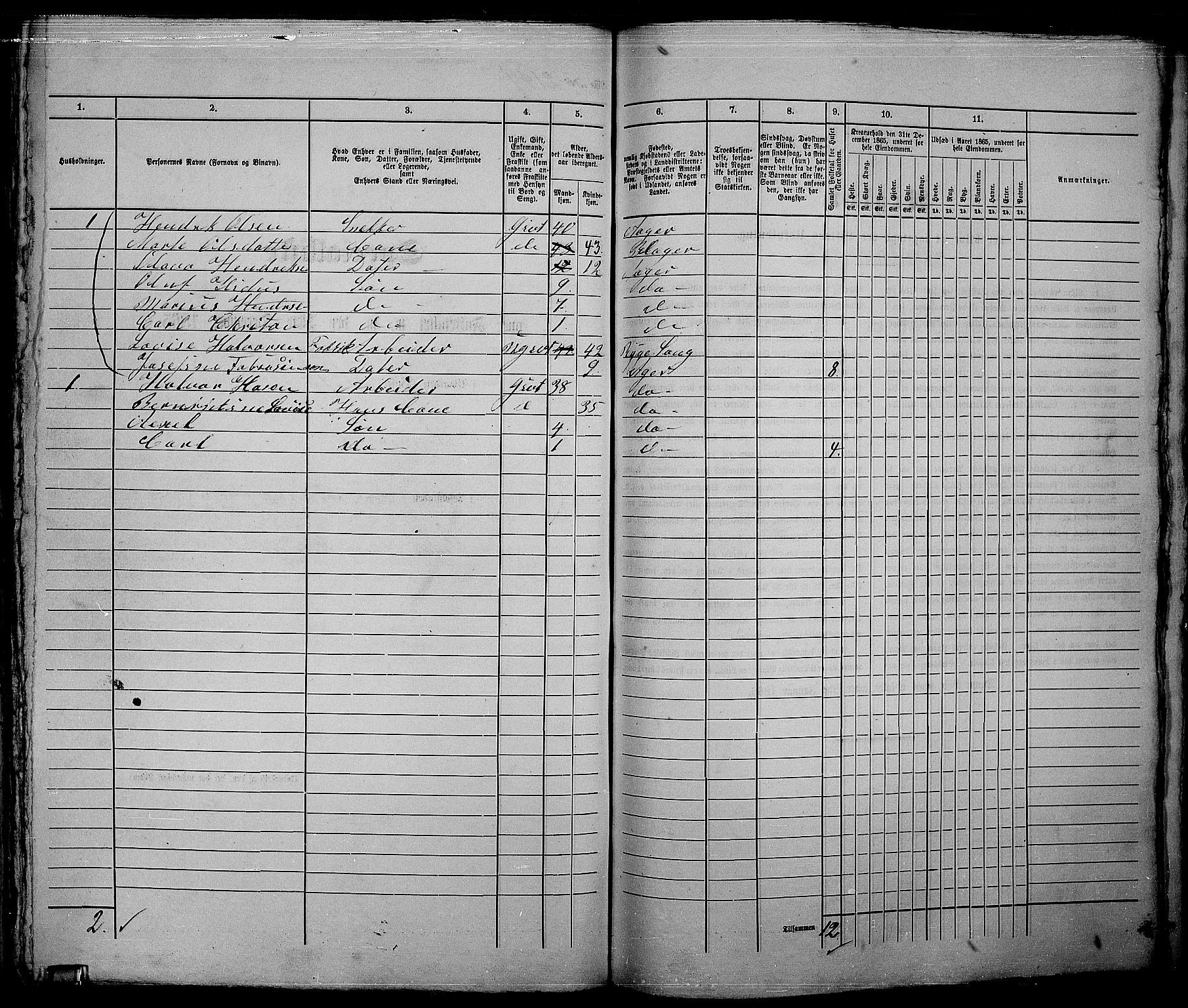 RA, 1865 census for Kristiania, 1865, p. 4791