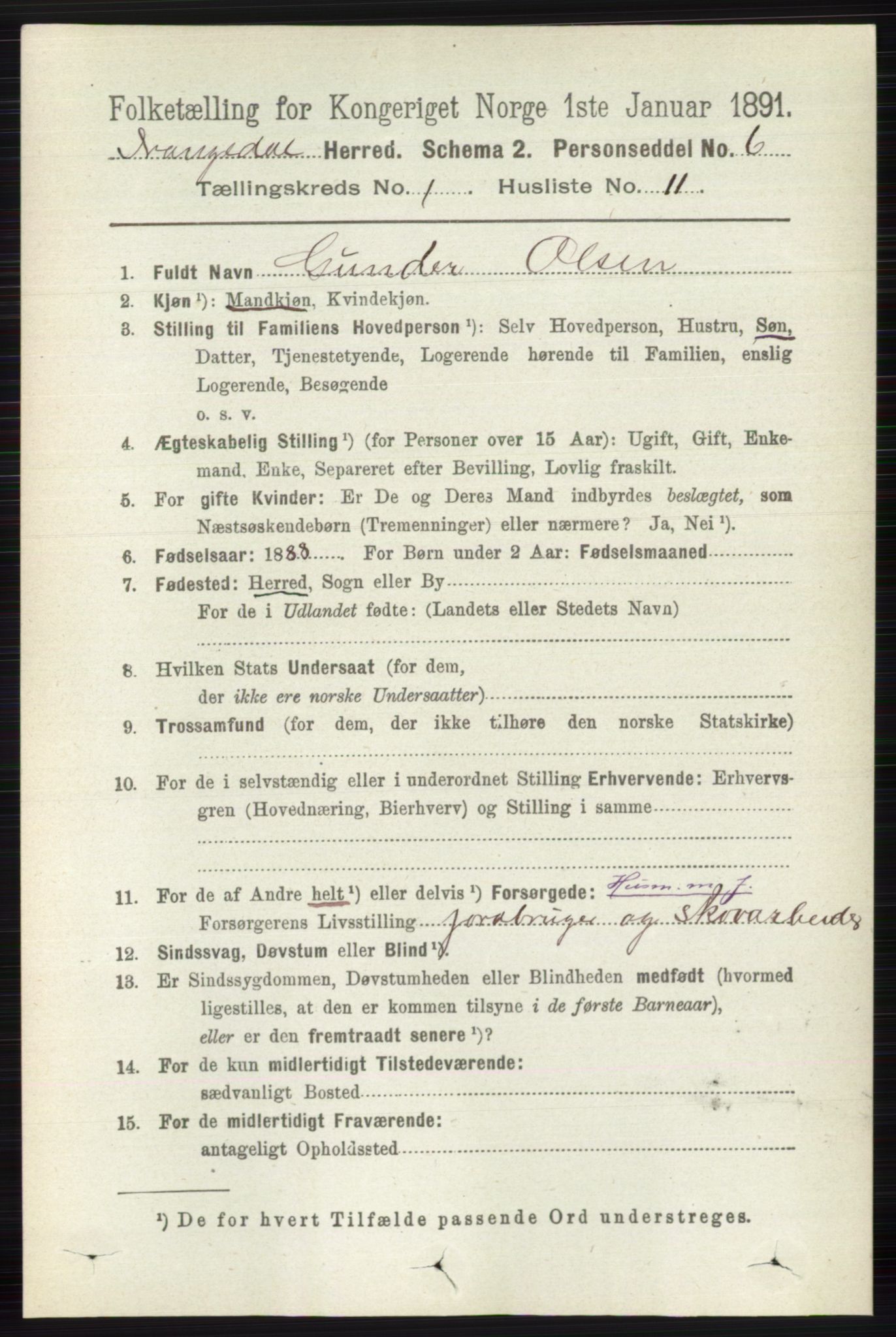 RA, 1891 census for 0817 Drangedal, 1891, p. 149