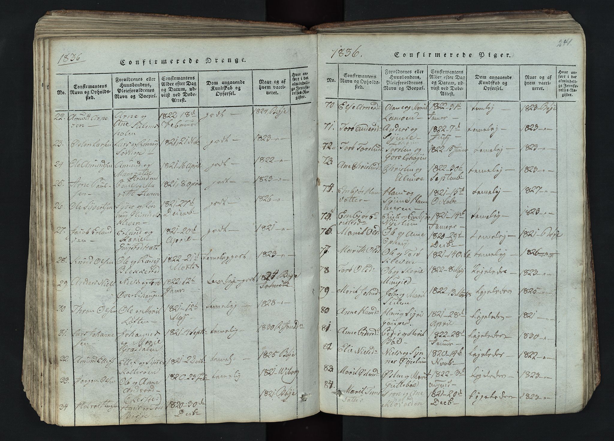 Lom prestekontor, SAH/PREST-070/L/L0002: Parish register (copy) no. 2, 1815-1844, p. 241