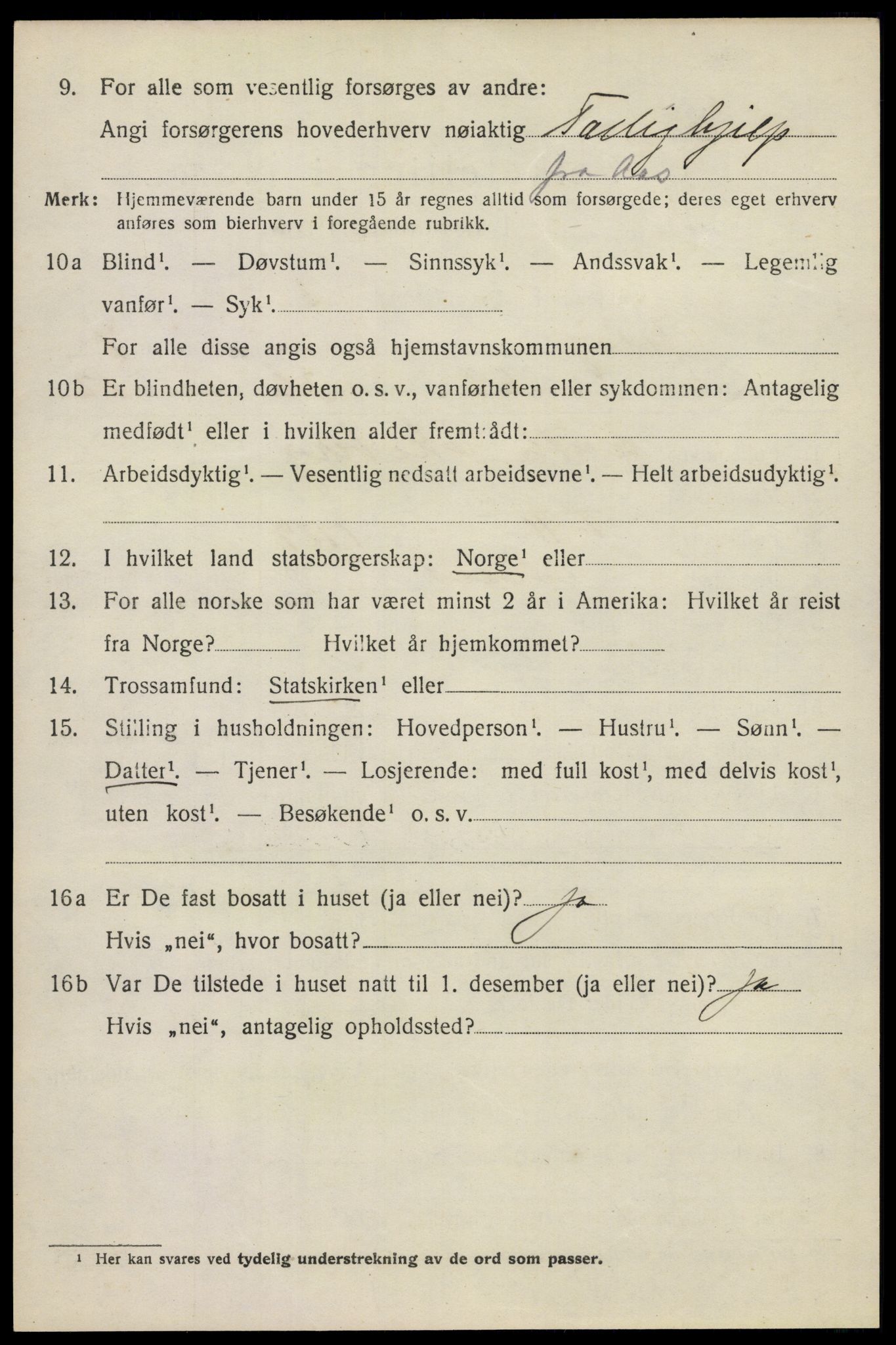 SAO, 1920 census for Moss land district, 1920, p. 8640