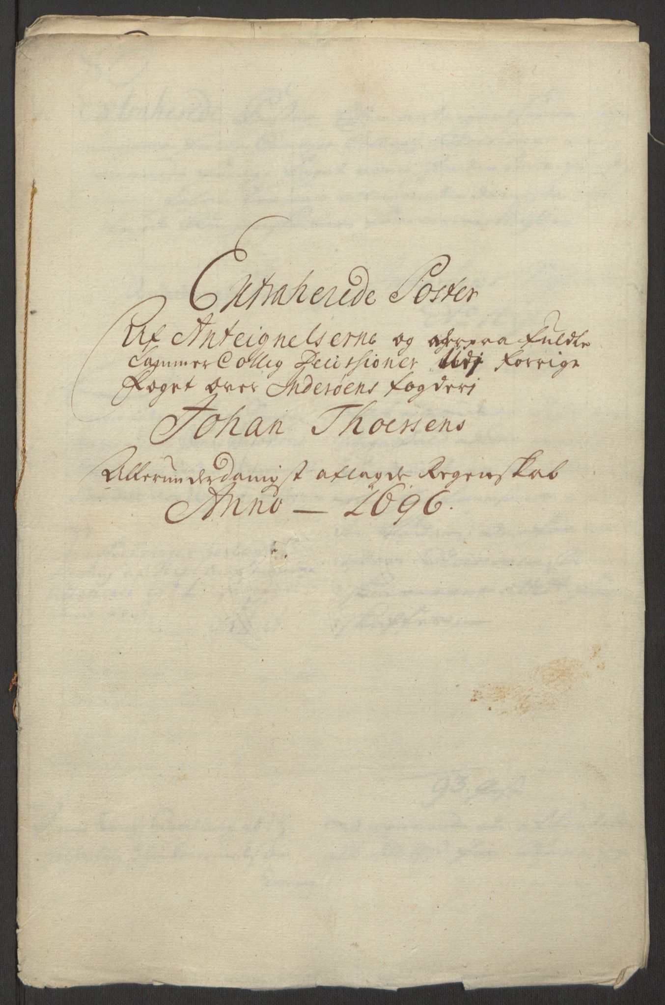 Rentekammeret inntil 1814, Reviderte regnskaper, Fogderegnskap, RA/EA-4092/R63/L4309: Fogderegnskap Inderøy, 1695-1697, p. 365