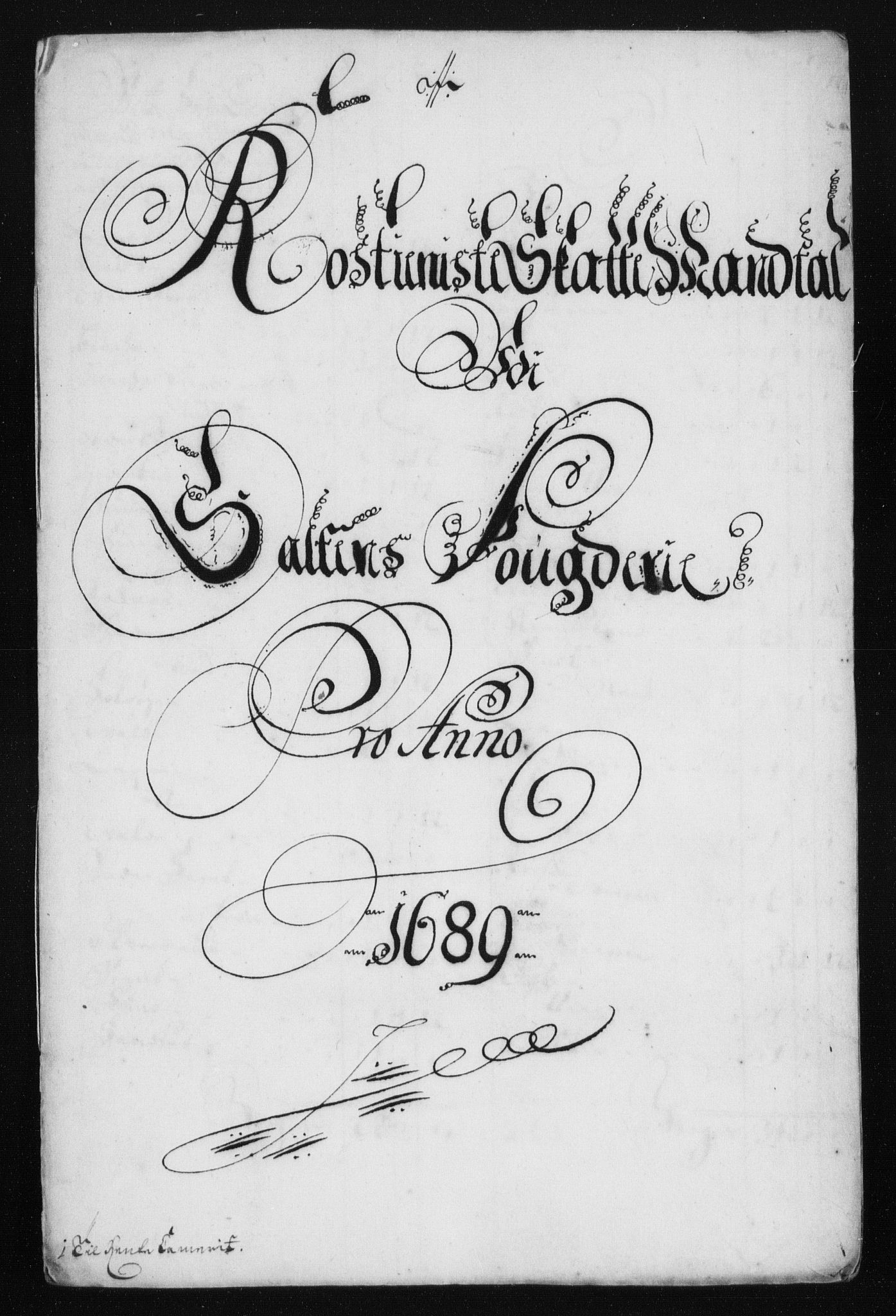 Rentekammeret inntil 1814, Reviderte regnskaper, Stiftamtstueregnskaper, Trondheim stiftamt og Nordland amt, AV/RA-EA-6044/R/Rh/L0013: Nordland amt, 1689