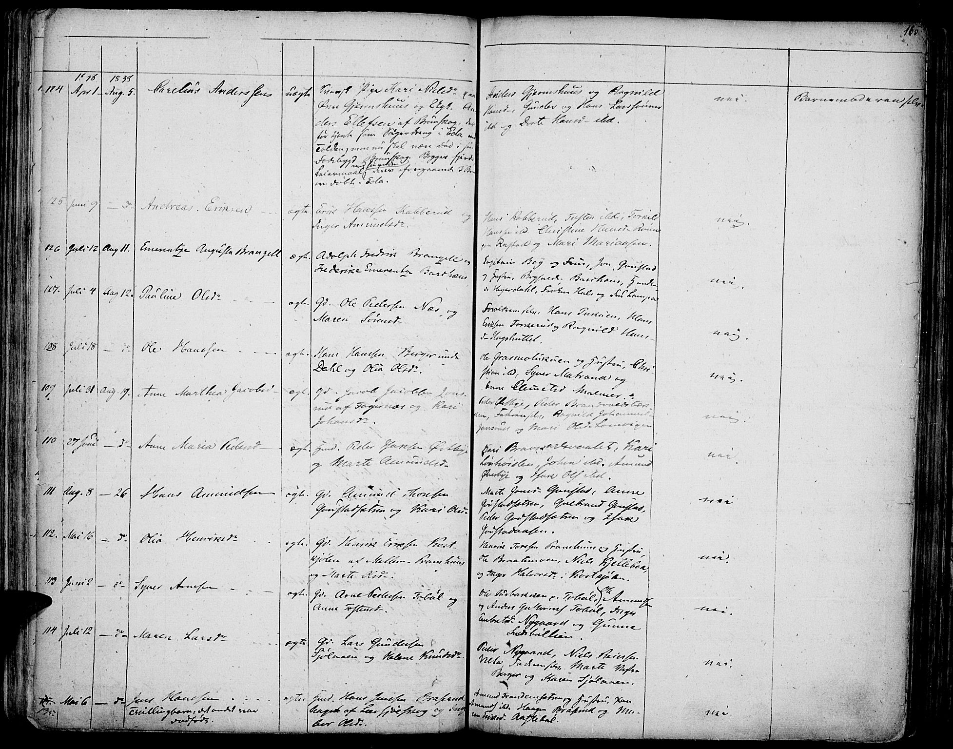 Vinger prestekontor, AV/SAH-PREST-024/H/Ha/Haa/L0007: Parish register (official) no. 7, 1826-1839, p. 165