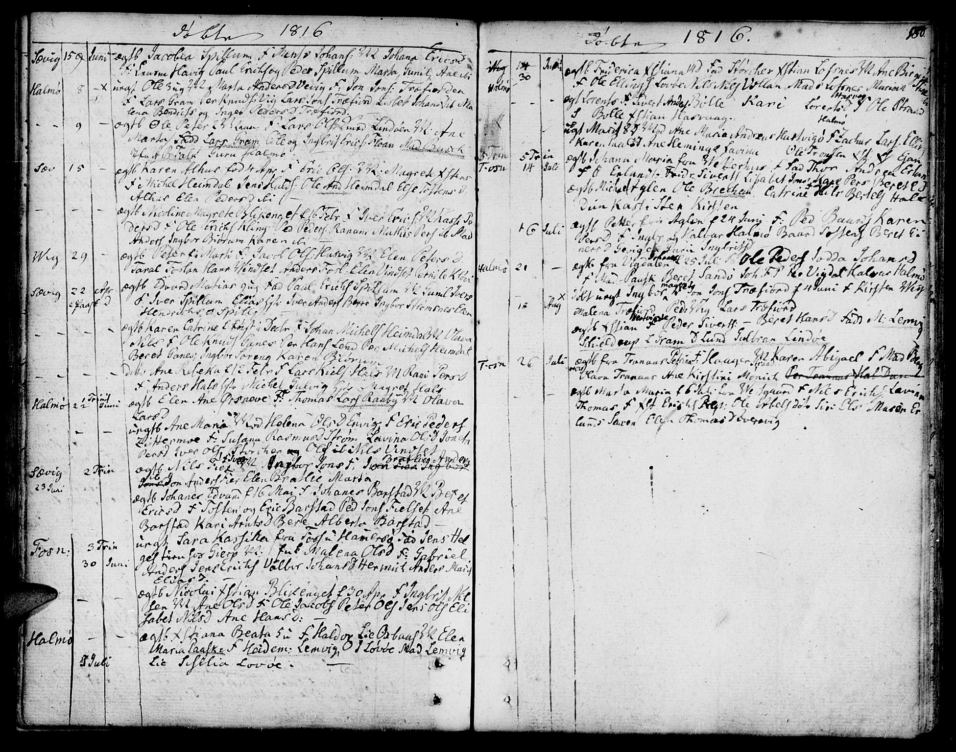 Ministerialprotokoller, klokkerbøker og fødselsregistre - Nord-Trøndelag, SAT/A-1458/773/L0608: Parish register (official) no. 773A02, 1784-1816, p. 180