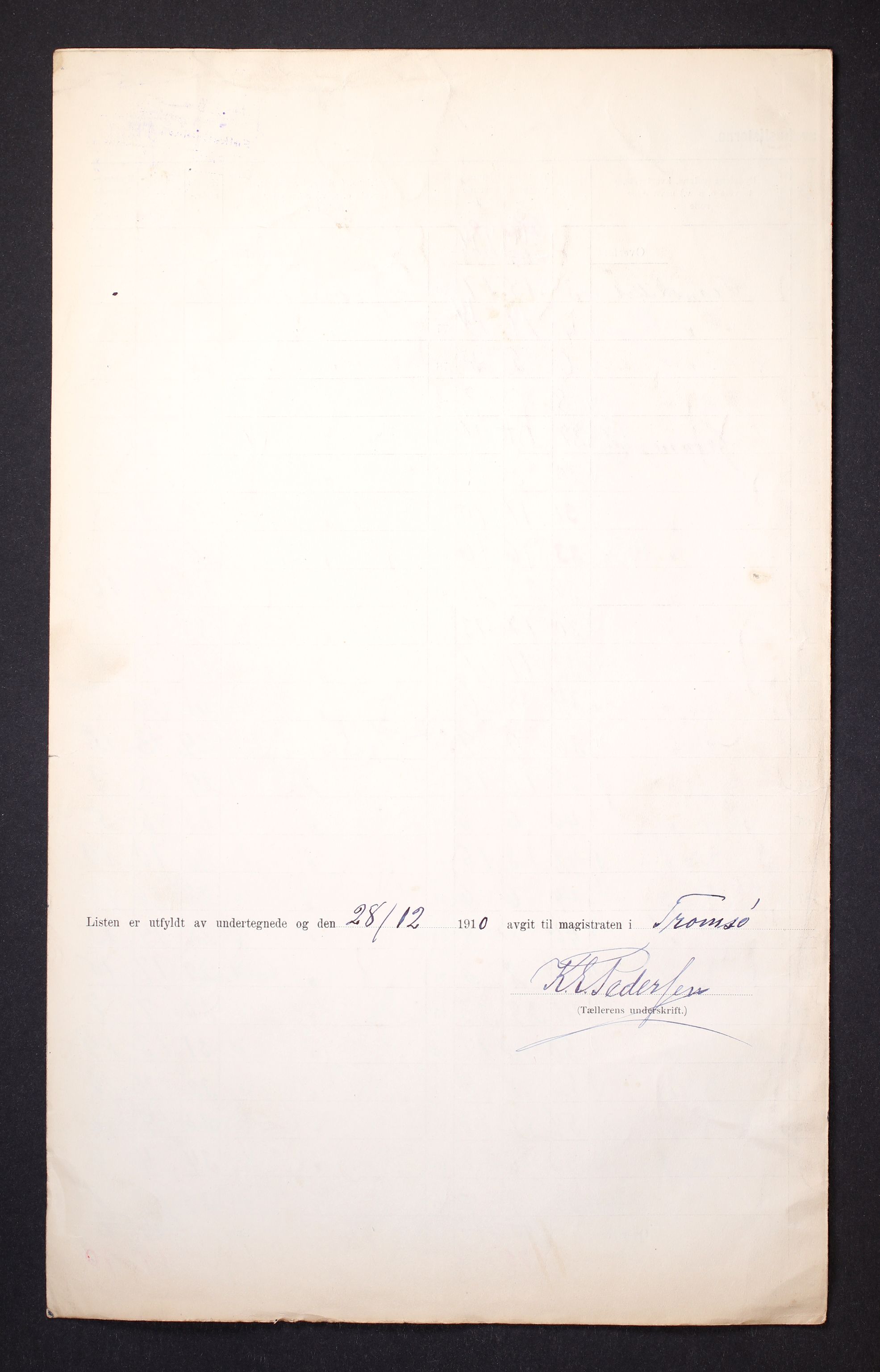 RA, 1910 census for Tromsø, 1910, p. 13