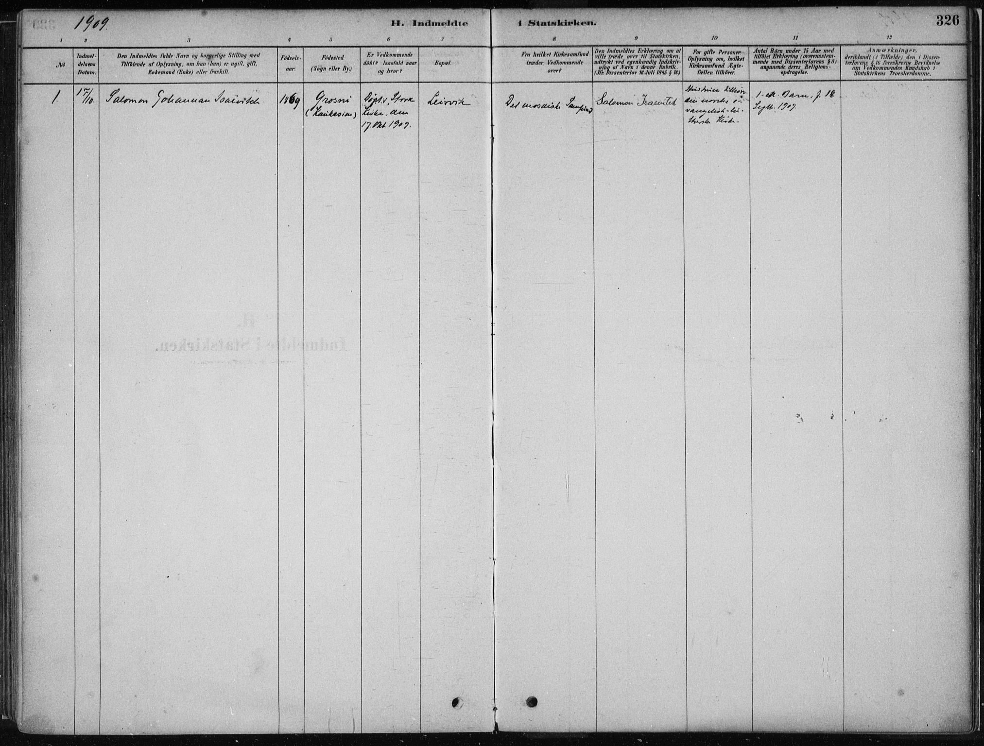 Stord sokneprestembete, SAB/A-78201/H/Haa: Parish register (official) no. B 2, 1878-1913, p. 326