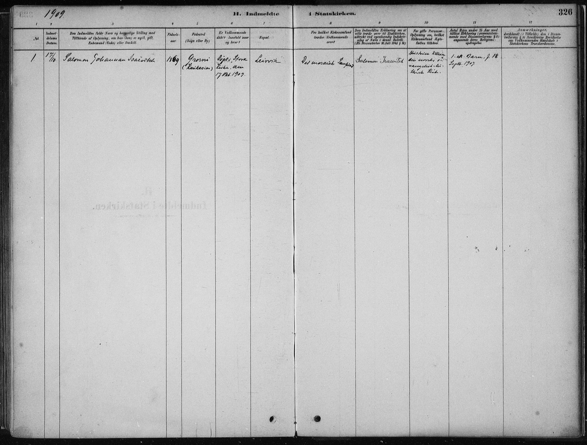 Stord sokneprestembete, AV/SAB-A-78201/H/Haa: Parish register (official) no. B 2, 1878-1913, p. 326