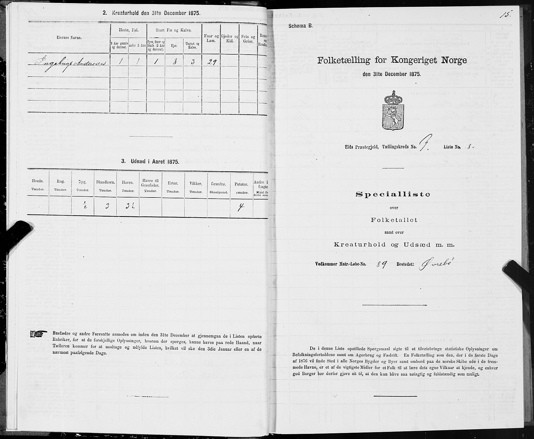 SAT, 1875 census for 1538P Eid, 1875, p. 2015