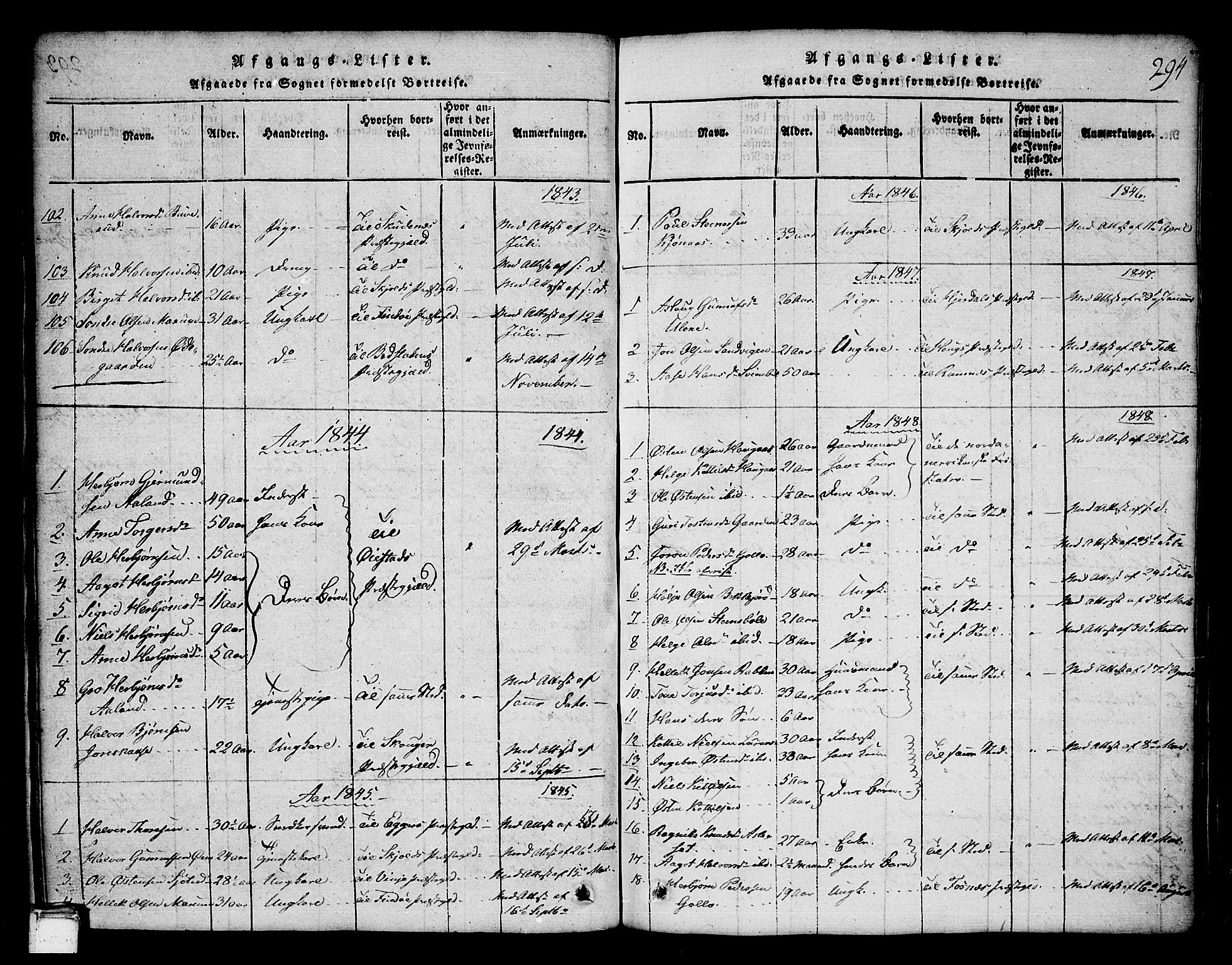 Tinn kirkebøker, SAKO/A-308/G/Ga/L0001: Parish register (copy) no. I 1, 1815-1850, p. 294