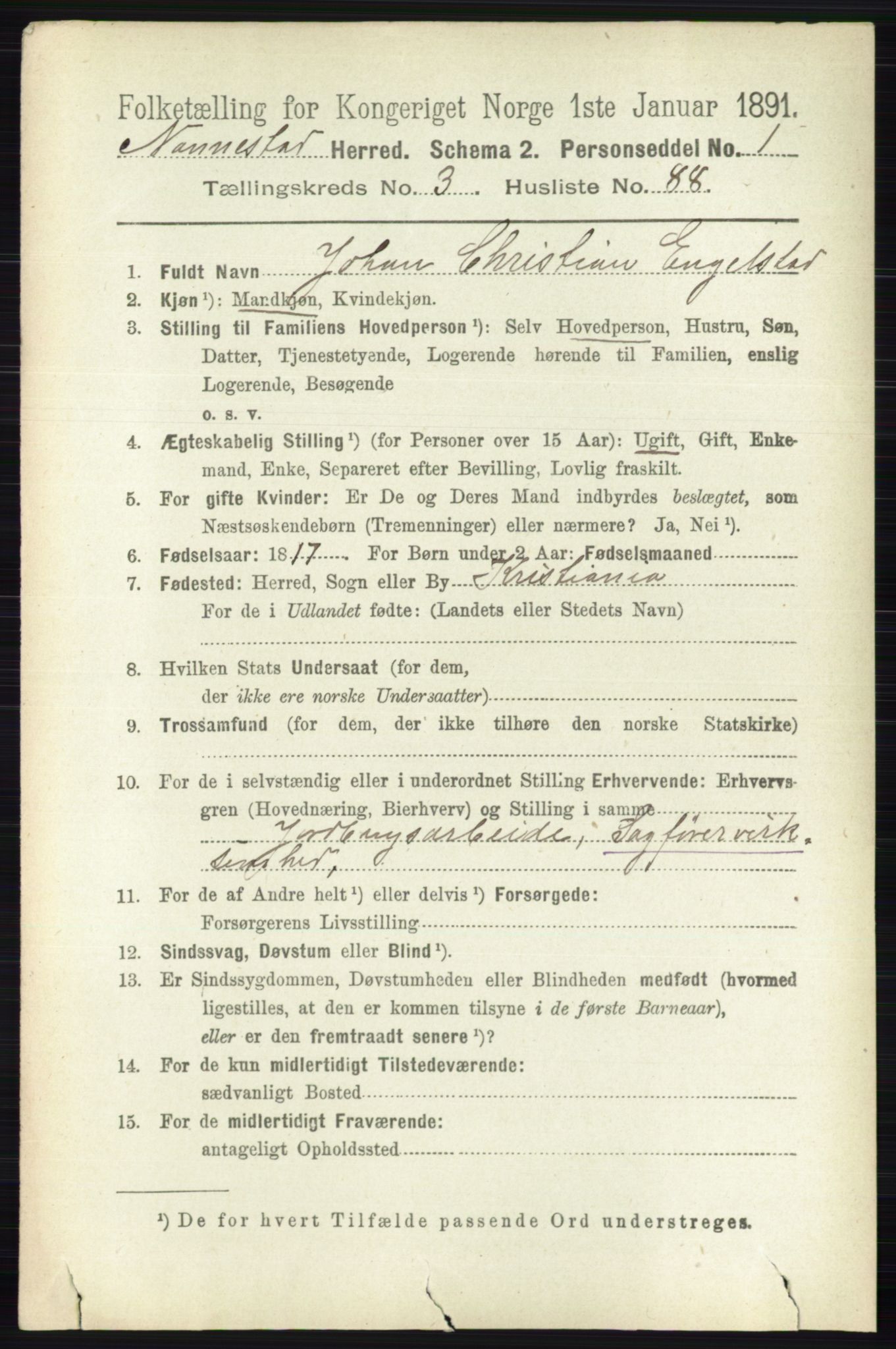 RA, 1891 census for 0238 Nannestad, 1891, p. 1971