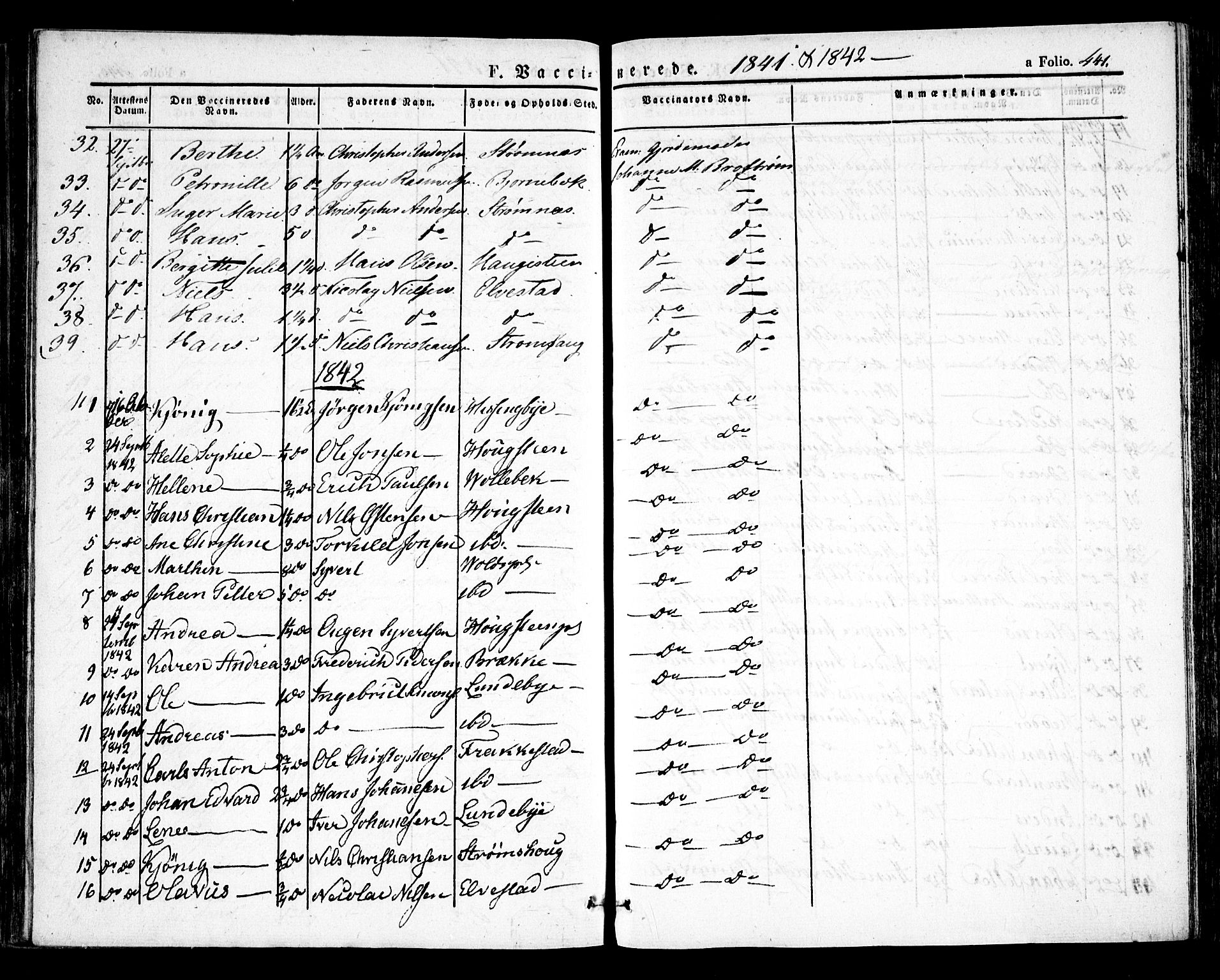 Råde prestekontor kirkebøker, SAO/A-2009/F/Fa/L0005: Parish register (official) no. 5, 1830-1853, p. 441