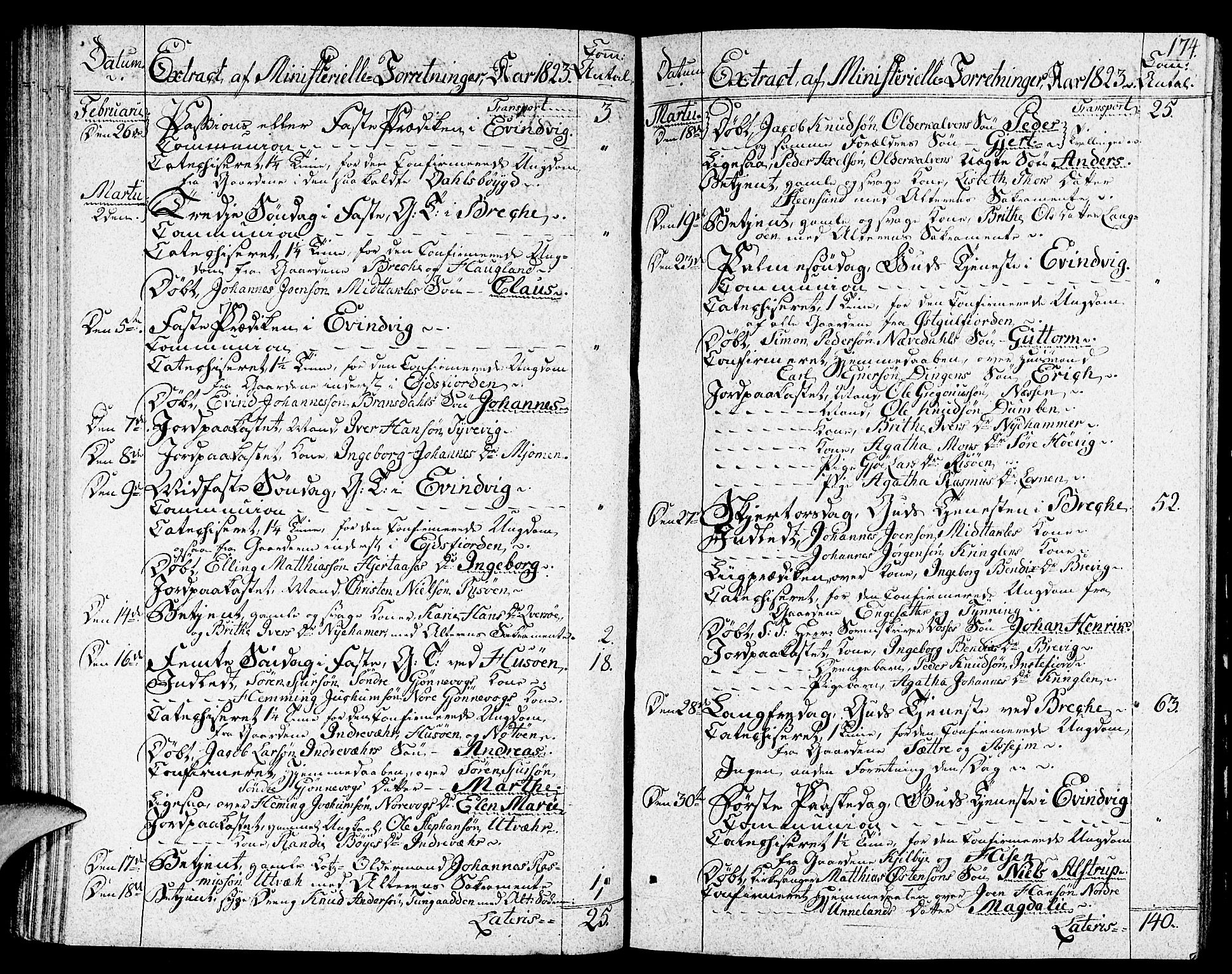 Gulen sokneprestembete, AV/SAB-A-80201/H/Haa/Haaa/L0017: Parish register (official) no. A 17, 1809-1825, p. 174