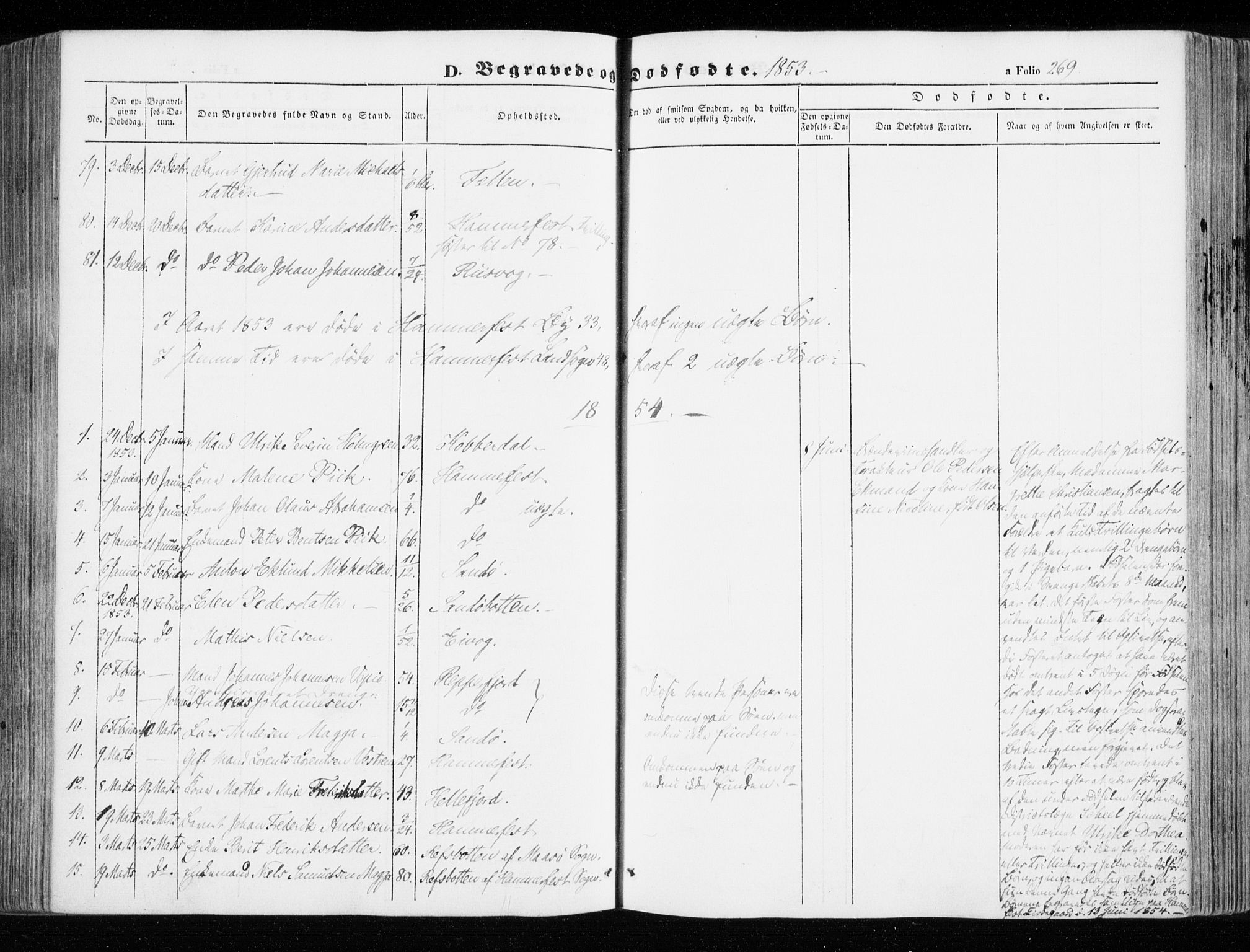 Hammerfest sokneprestkontor, SATØ/S-1347/H/Ha/L0004.kirke: Parish register (official) no. 4, 1843-1856, p. 269
