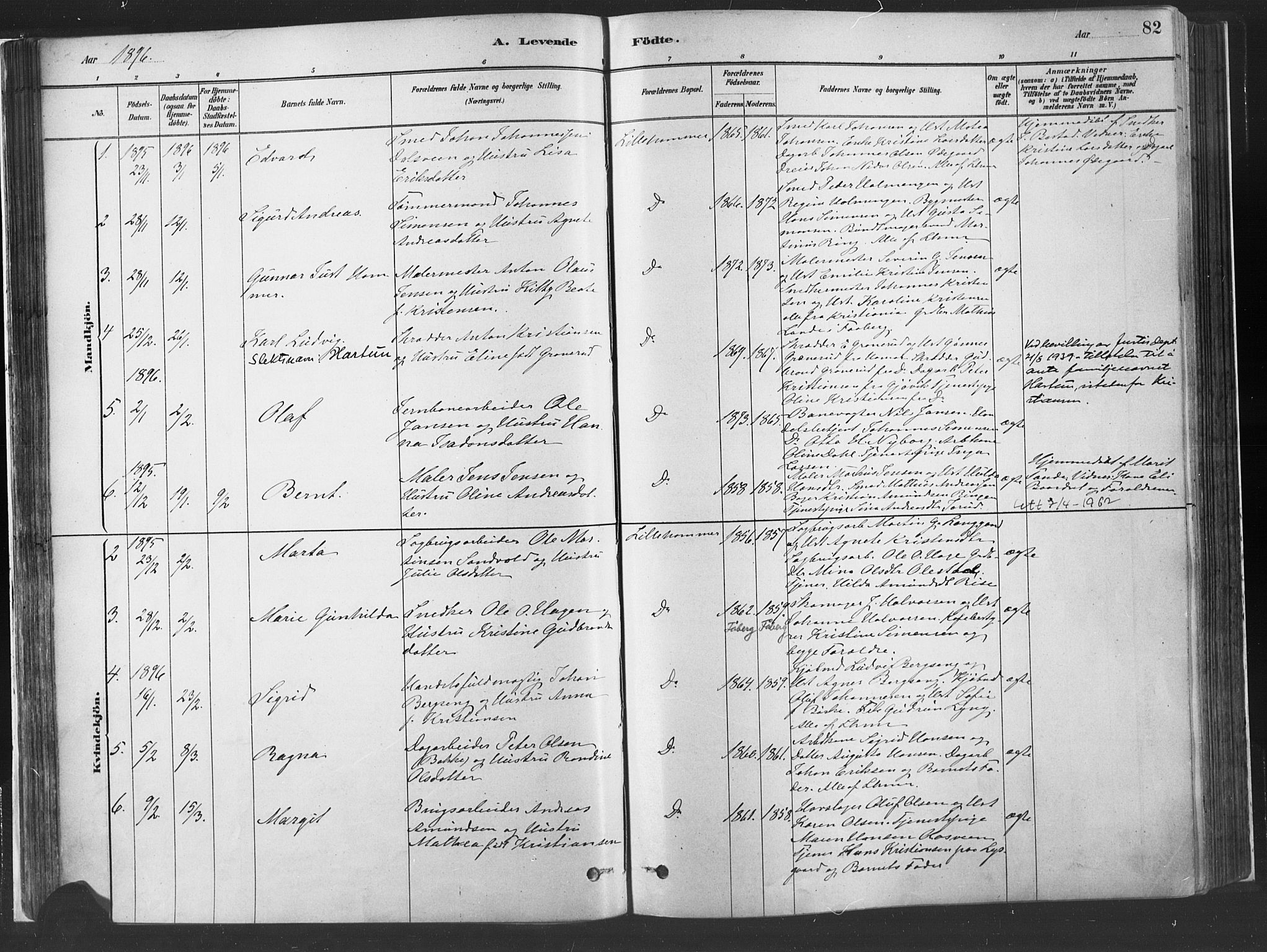 Fåberg prestekontor, SAH/PREST-086/H/Ha/Haa/L0010: Parish register (official) no. 10, 1879-1900, p. 82