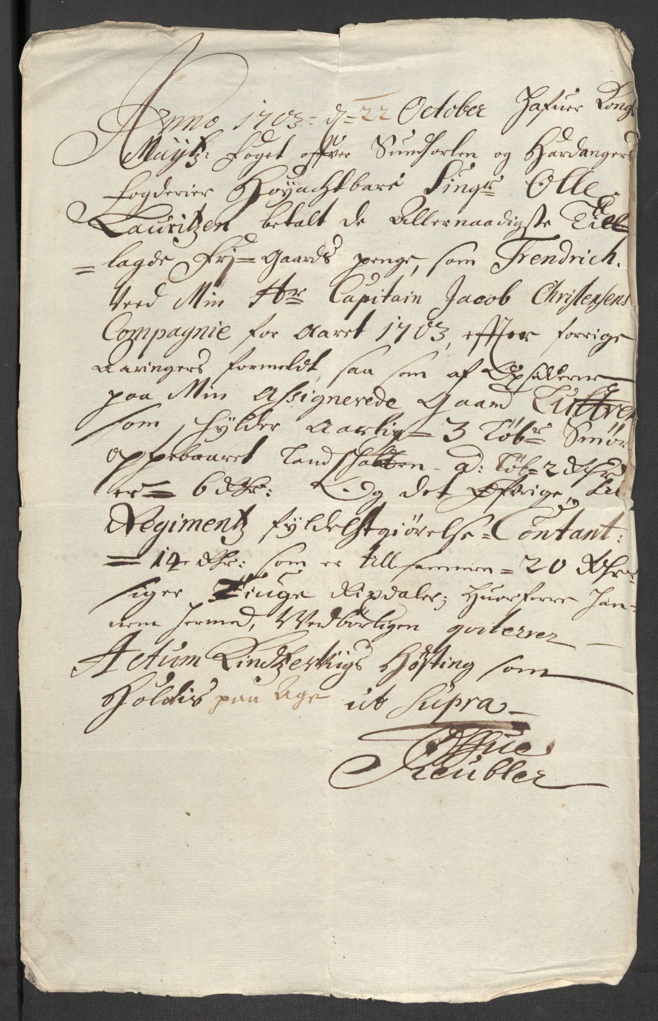 Rentekammeret inntil 1814, Reviderte regnskaper, Fogderegnskap, RA/EA-4092/R48/L2981: Fogderegnskap Sunnhordland og Hardanger, 1703, p. 245