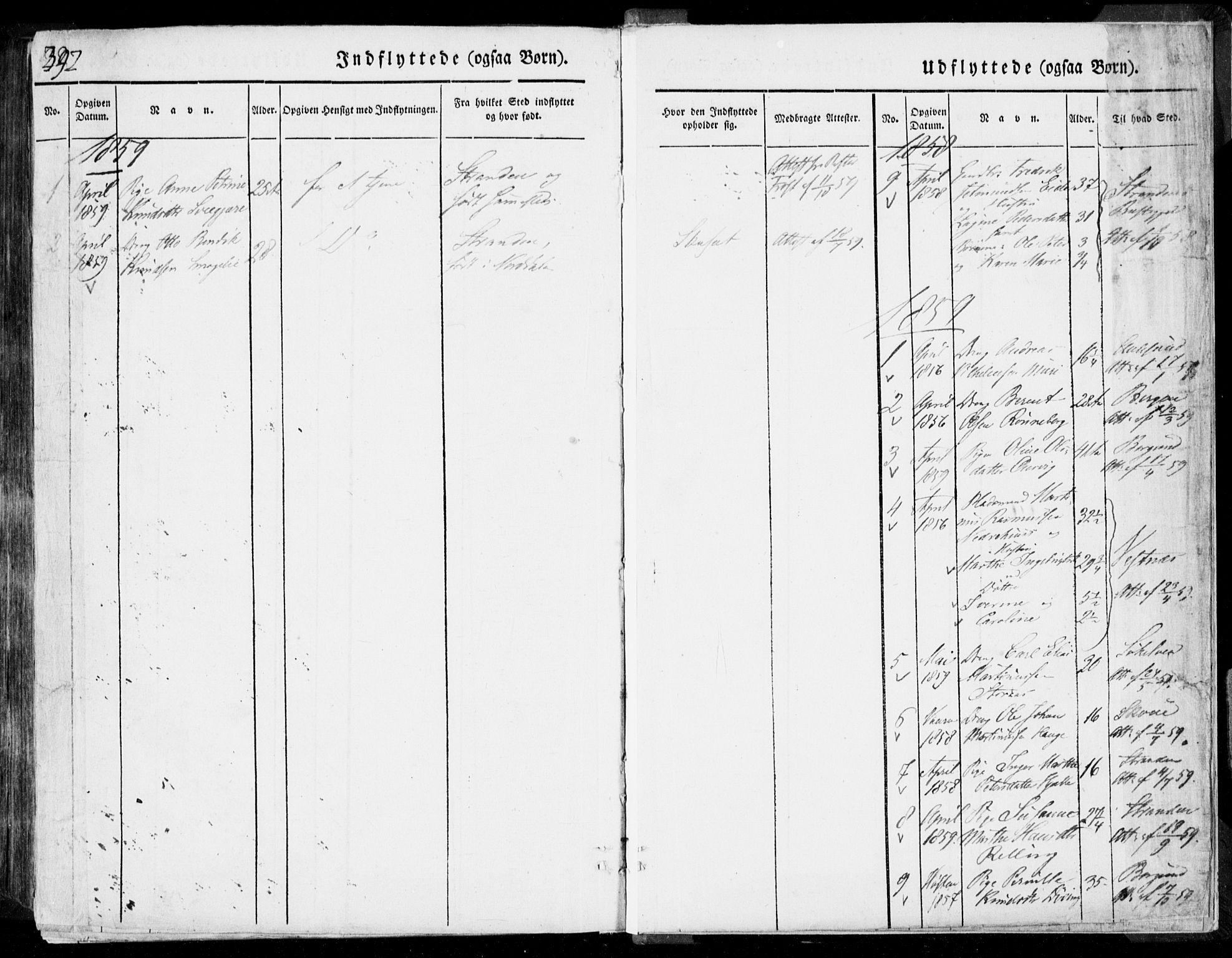 Ministerialprotokoller, klokkerbøker og fødselsregistre - Møre og Romsdal, AV/SAT-A-1454/519/L0248: Parish register (official) no. 519A07, 1829-1860, p. 392