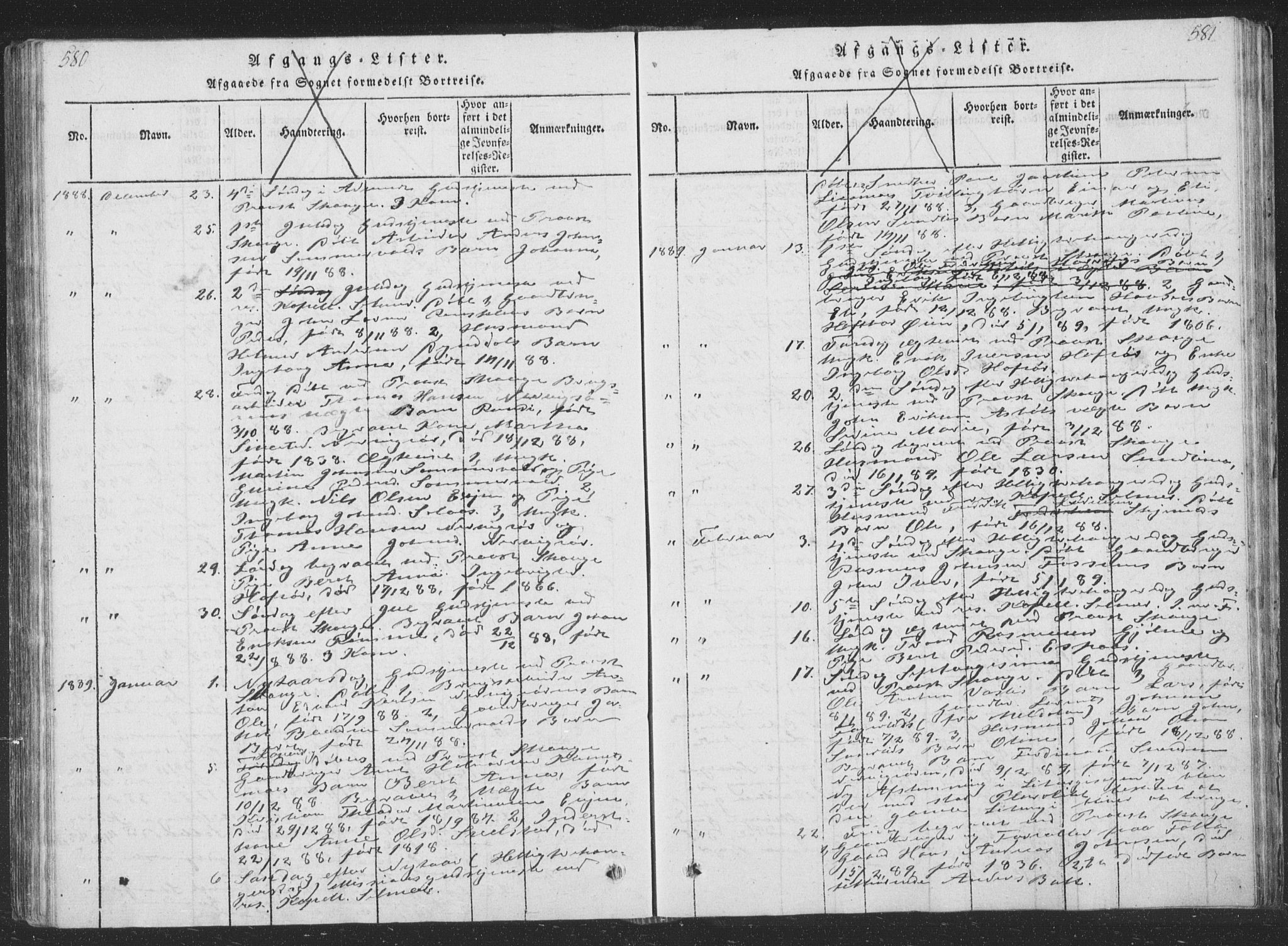 Ministerialprotokoller, klokkerbøker og fødselsregistre - Sør-Trøndelag, SAT/A-1456/668/L0816: Parish register (copy) no. 668C05, 1816-1893, p. 580-581