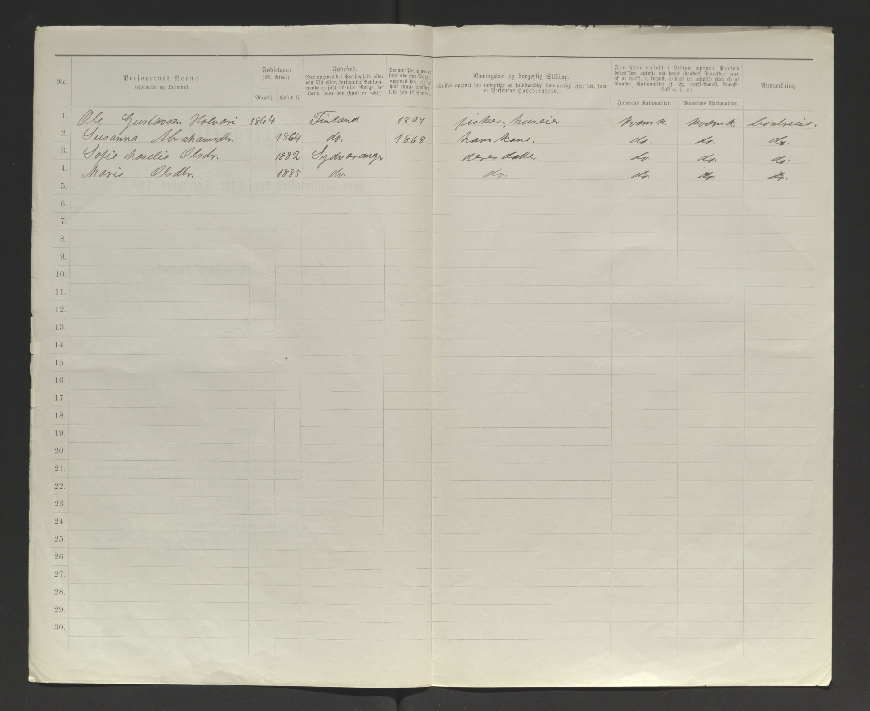 SATØ, 1885 census for 2030 Sør-Varanger, 1885, p. 230b