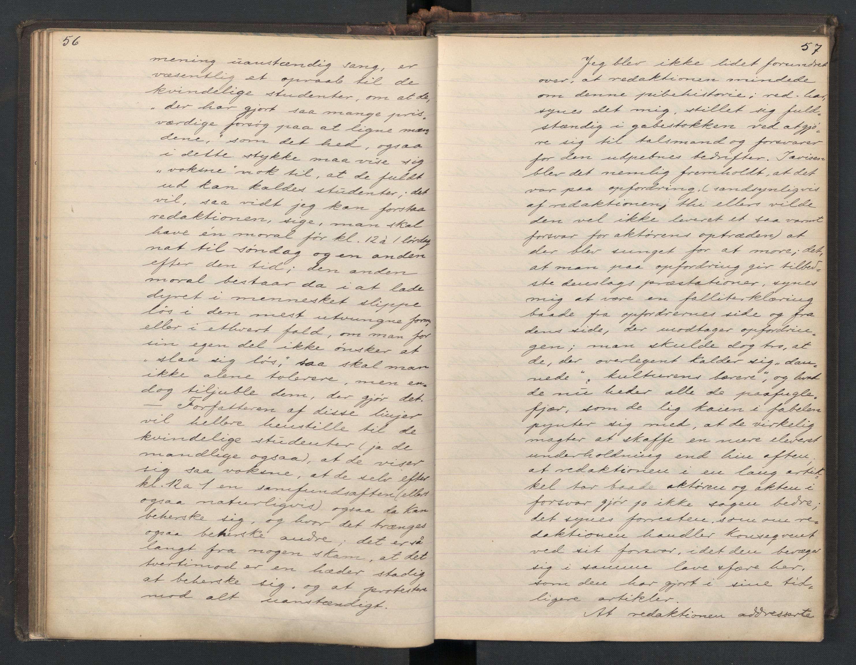 Det Norske Studentersamfund, AV/RA-PA-1322/X/Xa/L0014/0001: -- / Samfundsbladet/Studentersamfundets Avis, 1895-1897, p. 56-57