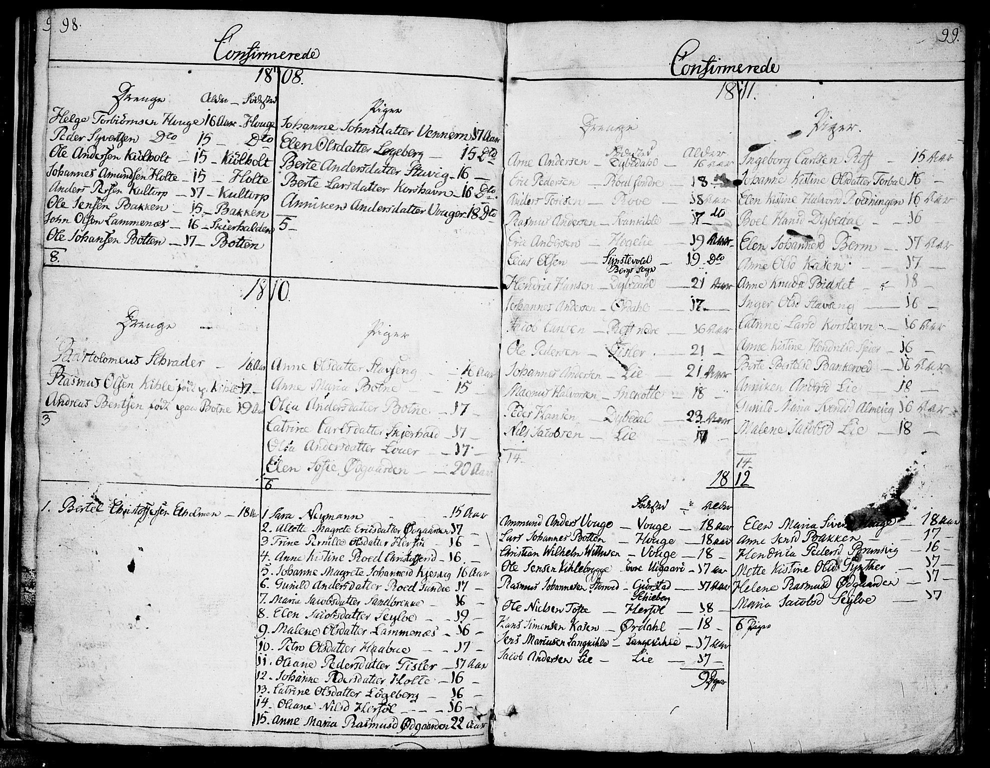 Hvaler prestekontor Kirkebøker, AV/SAO-A-2001/F/Fa/L0004: Parish register (official) no. I 4, 1805-1816, p. 98-99