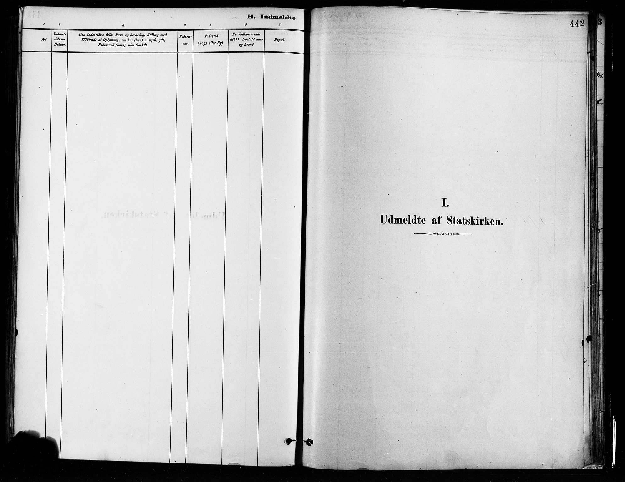 Grønland prestekontor Kirkebøker, SAO/A-10848/F/Fa/L0008: Parish register (official) no. 8, 1881-1893, p. 442