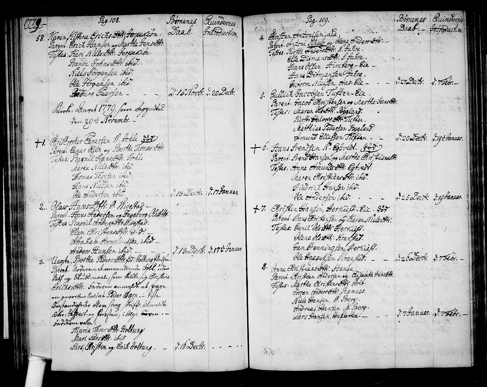 Ramnes kirkebøker, AV/SAKO-A-314/F/Fa/L0002: Parish register (official) no. I 2, 1773-1790, p. 108-109