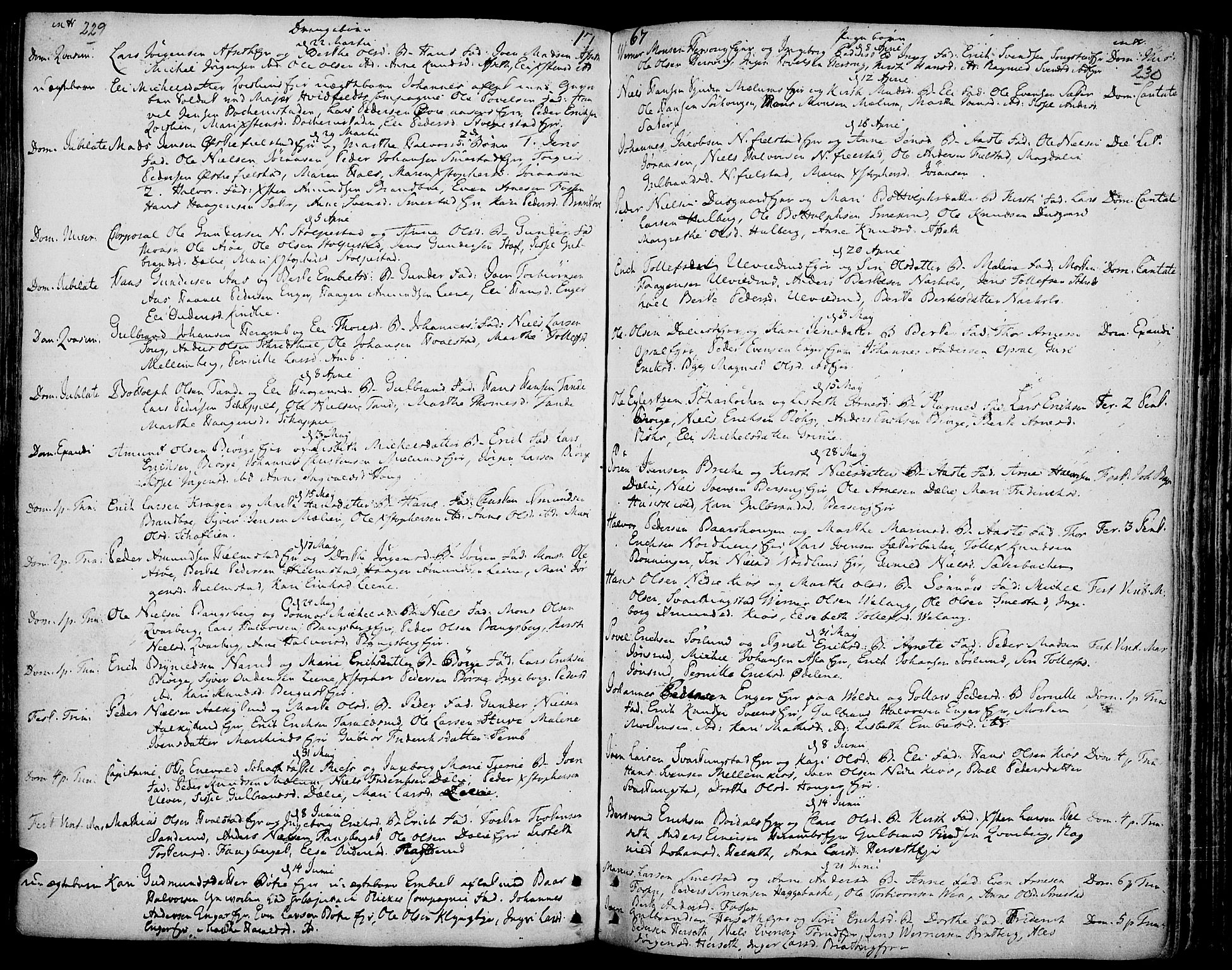 Ringsaker prestekontor, AV/SAH-PREST-014/K/Ka/L0002: Parish register (official) no. 2, 1747-1774, p. 229-230