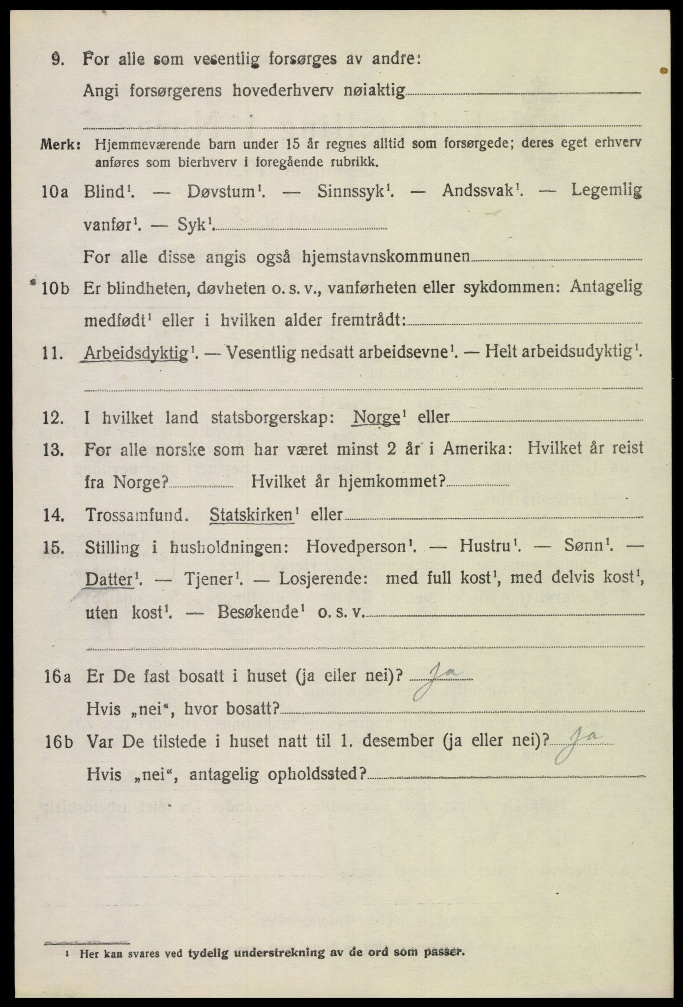 SAH, 1920 census for Nord-Fron, 1920, p. 4029