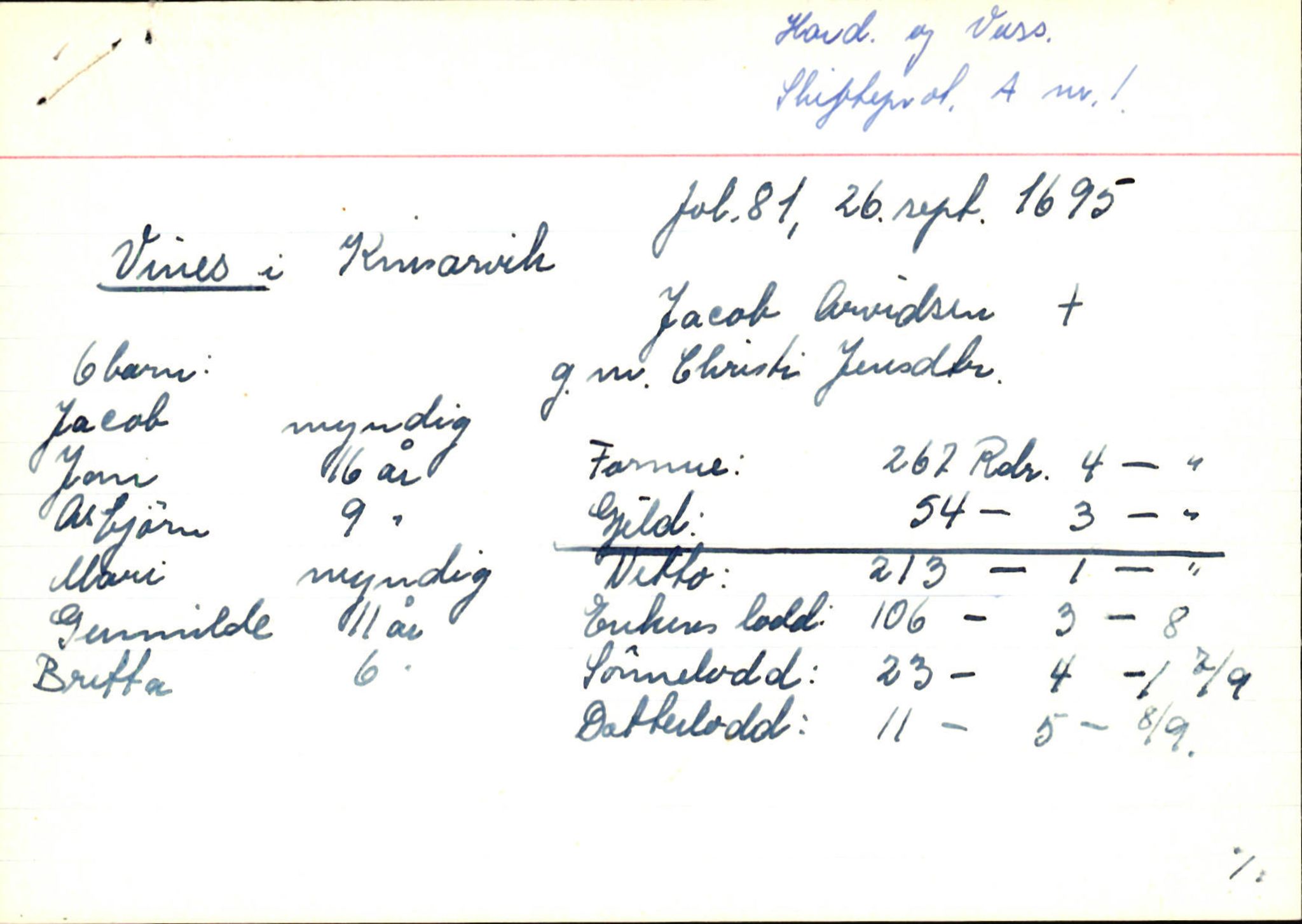 Skiftekort ved Statsarkivet i Bergen, SAB/SKIFTEKORT/002/L0001: Skifteprotokoll nr. 1-3, 1695-1721, p. 297