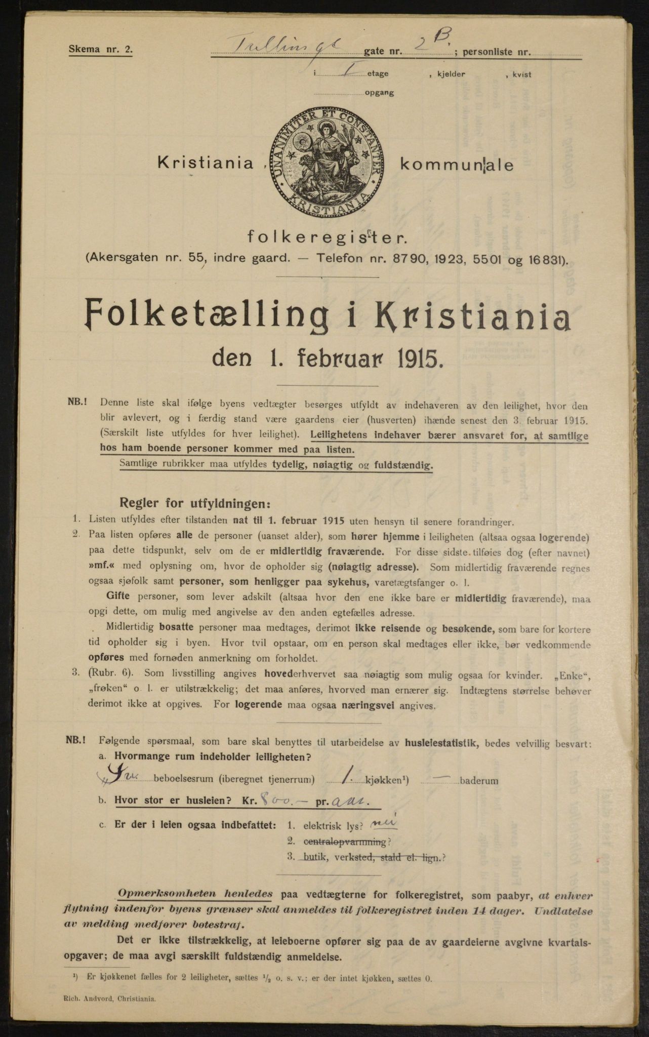 OBA, Municipal Census 1915 for Kristiania, 1915, p. 117551