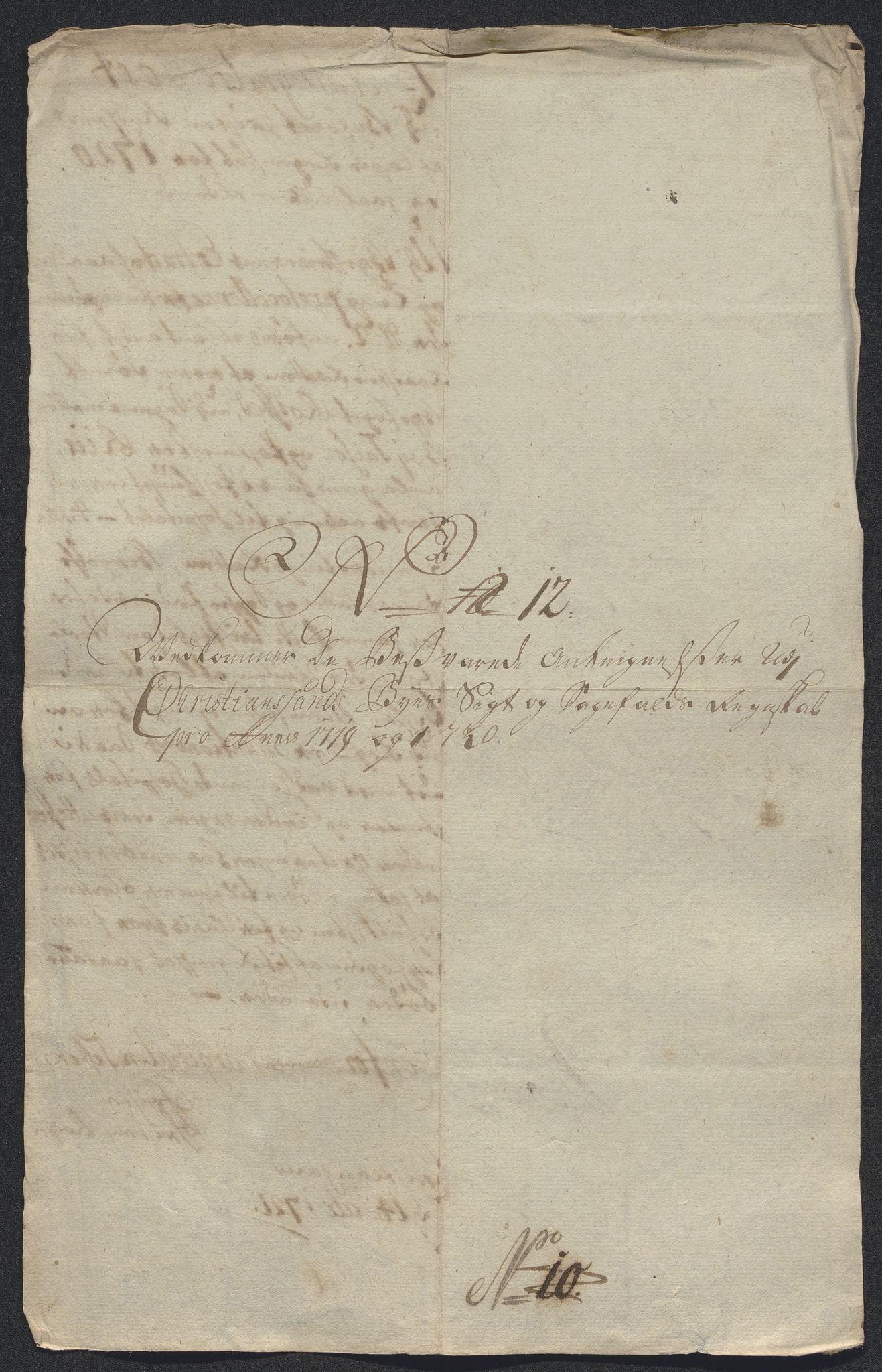 Rentekammeret inntil 1814, Reviderte regnskaper, Byregnskaper, AV/RA-EA-4066/R/Rm/L0286: [M19] Sikt og sakefall, 1719-1727, p. 114