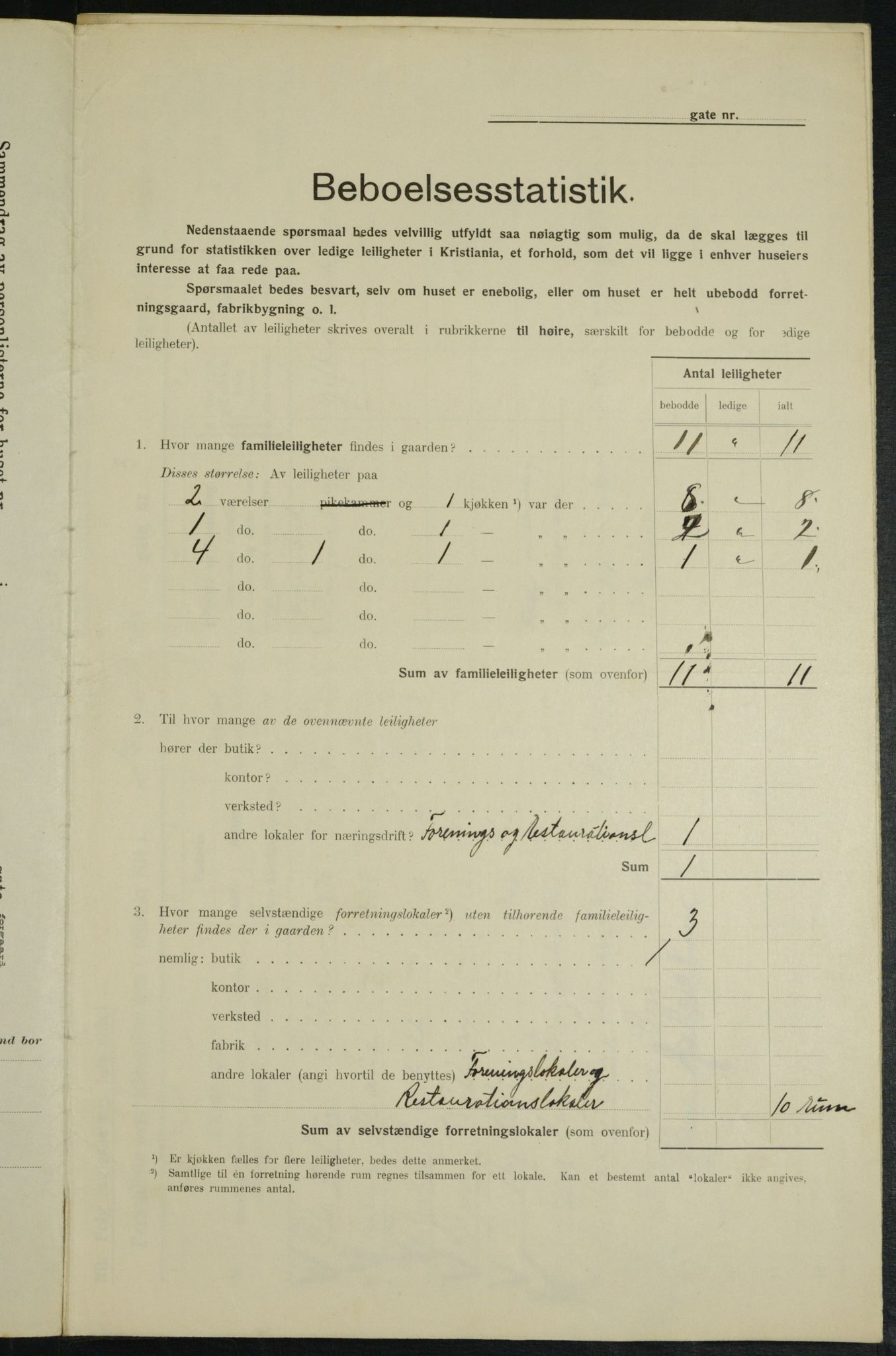 OBA, Municipal Census 1914 for Kristiania, 1914, p. 2062