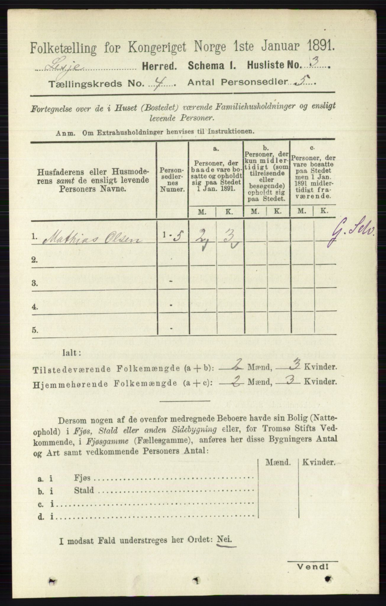 RA, 1891 census for 0512 Lesja, 1891, p. 1006