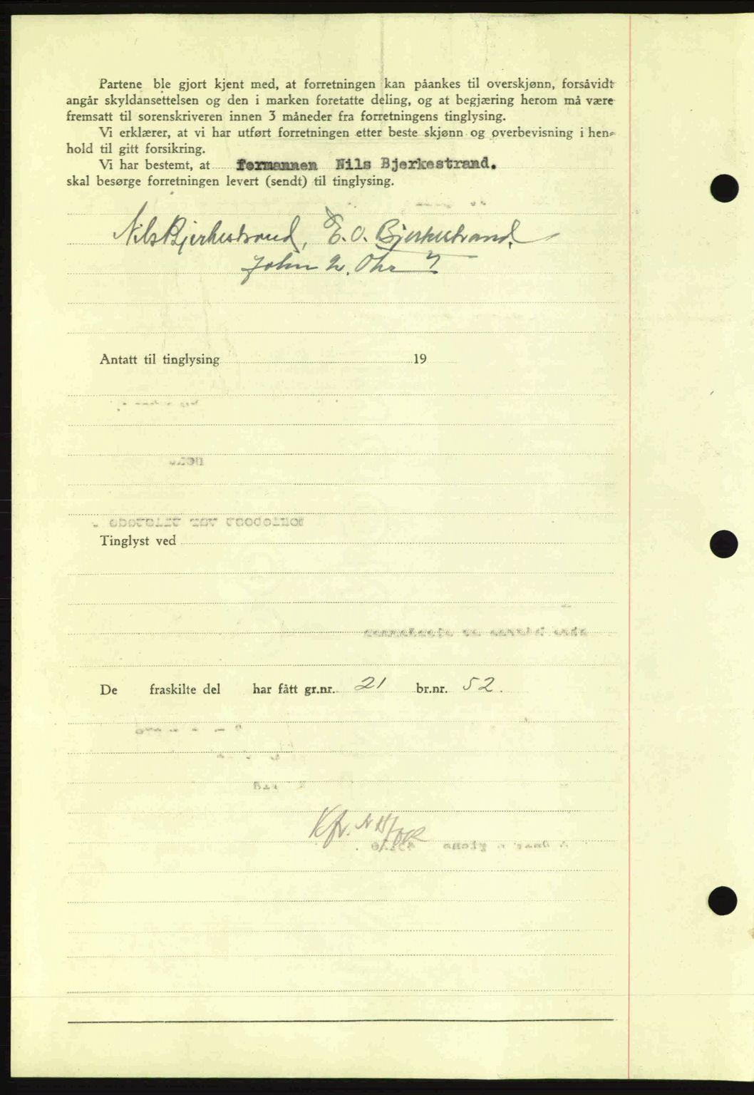 Nordmøre sorenskriveri, AV/SAT-A-4132/1/2/2Ca: Mortgage book no. A97, 1944-1944, Diary no: : 799/1944